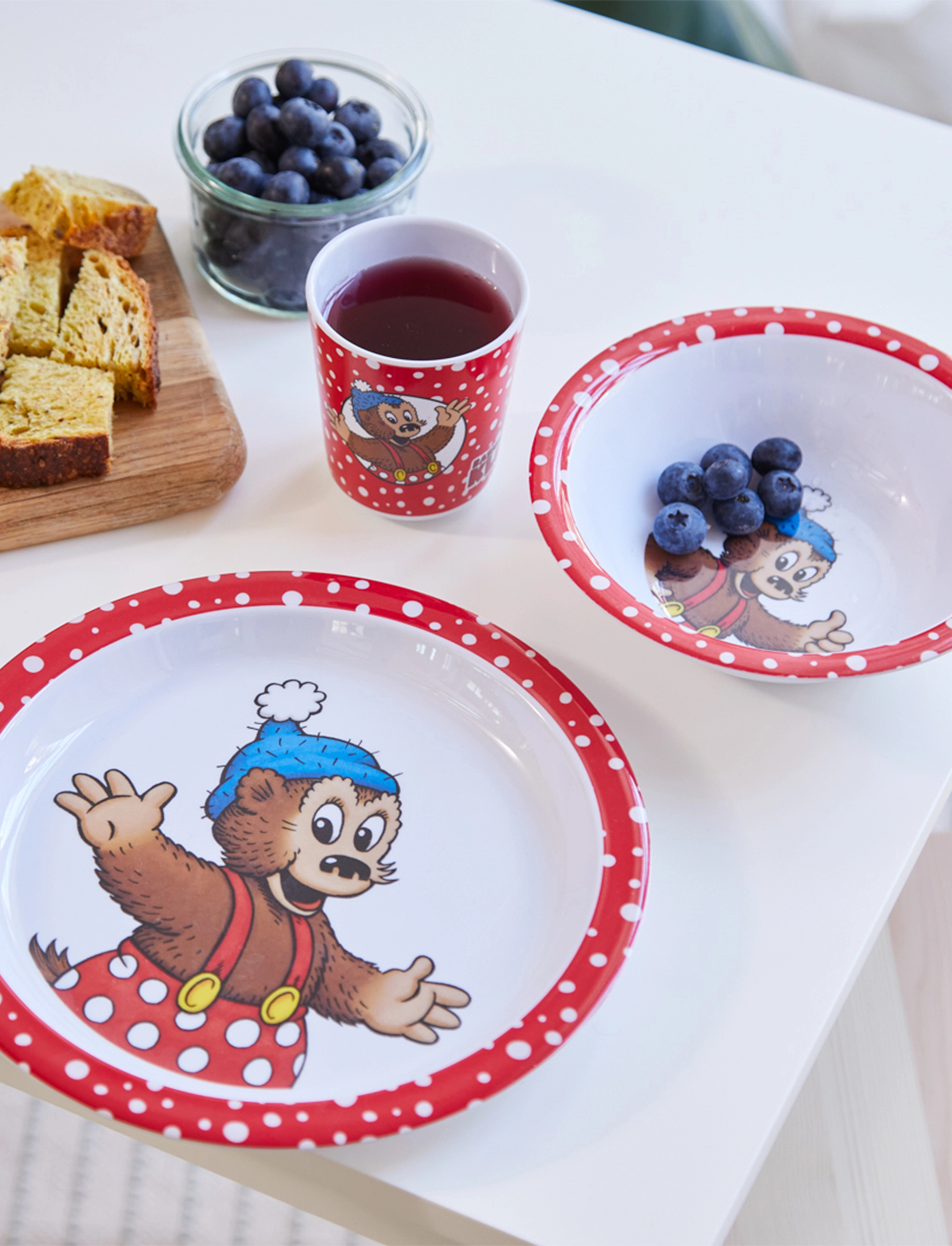 Rasmus Klump Rasmus Klump - 3 Pcs Mealtime Set, One Size, Multi/patterned, Måltid > Middagssæt, Børn