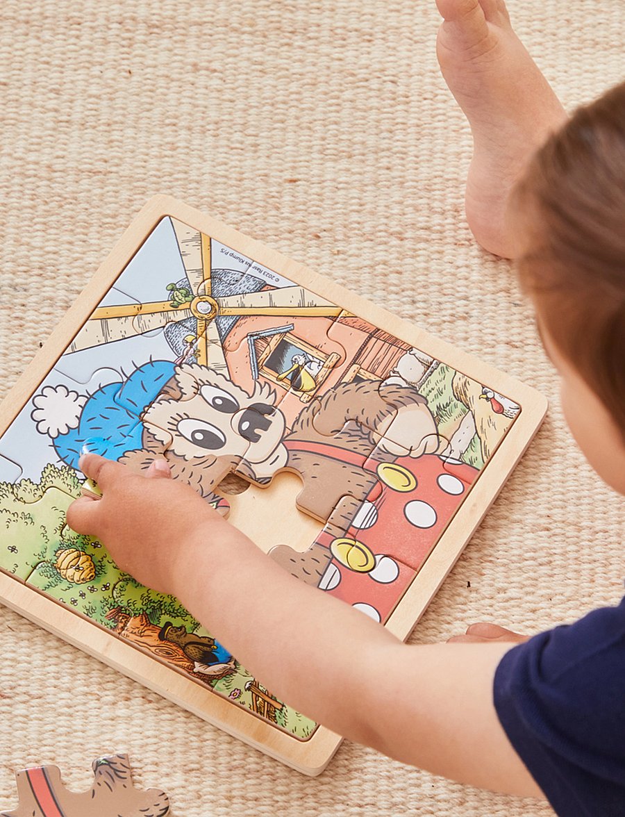 Barbo Toys - Rasmus Klump Træpuslespil - holzpuzzle - 1016 - 0