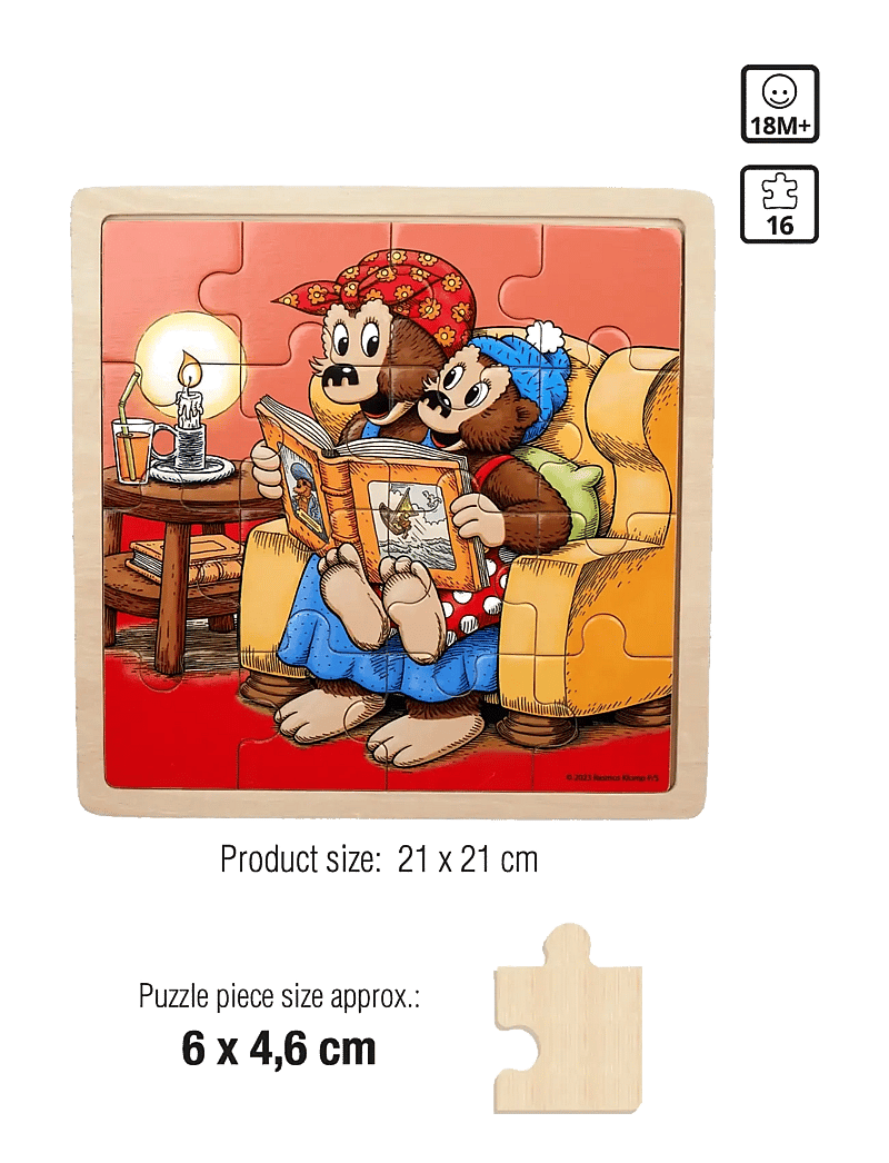 Rasmus Klump - Rasmus Klump Træpuslespil Højtlæsning - träpussel - 1016 - 2