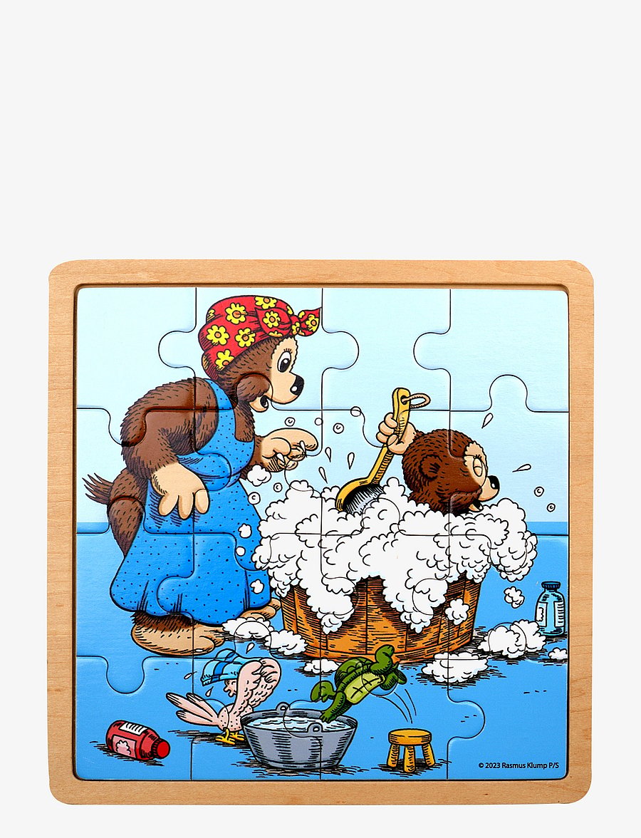 Rasmus Klump - Rasmus Klump Træpuslespil Badetid - holzpuzzle - 1016 - 1
