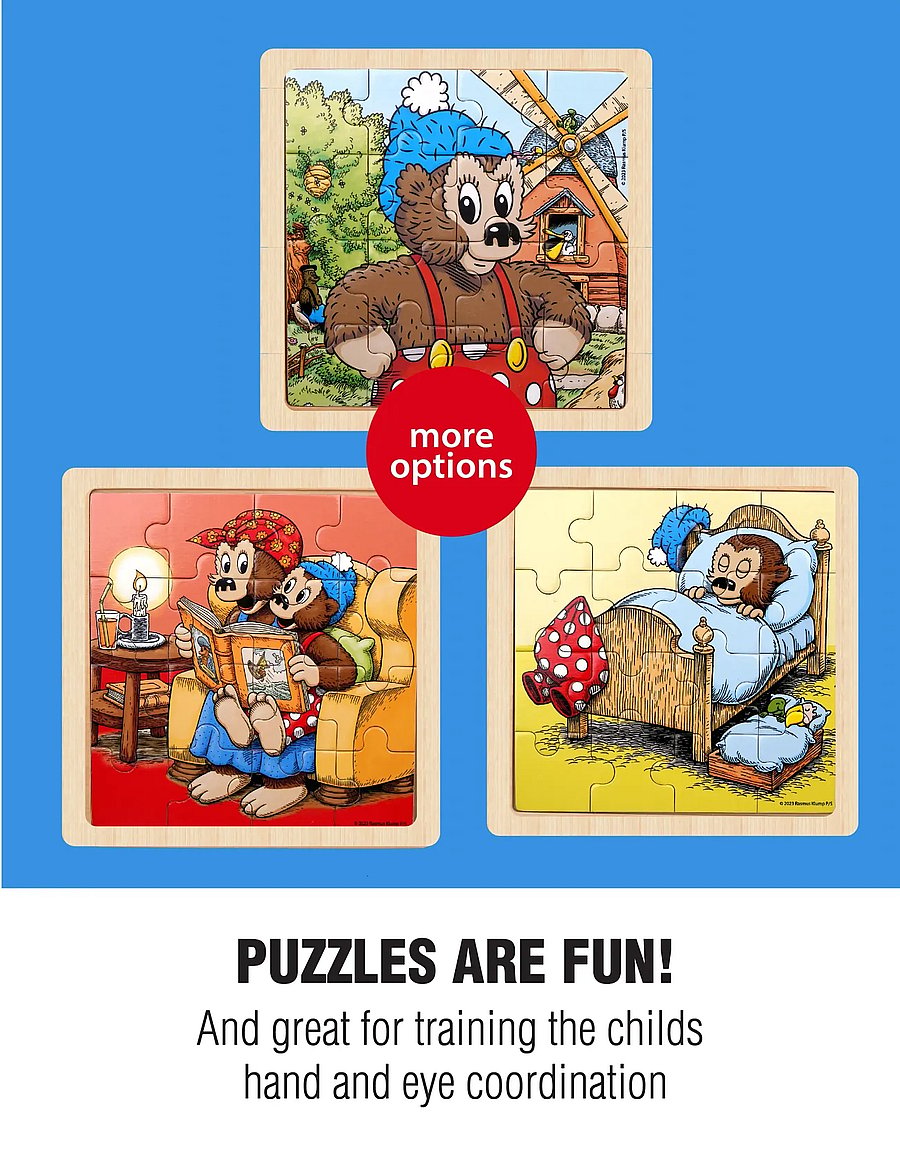 Rasmus Klump - Rasmus Klump Træpuslespil Badetid - holzpuzzle - 1016 - 5