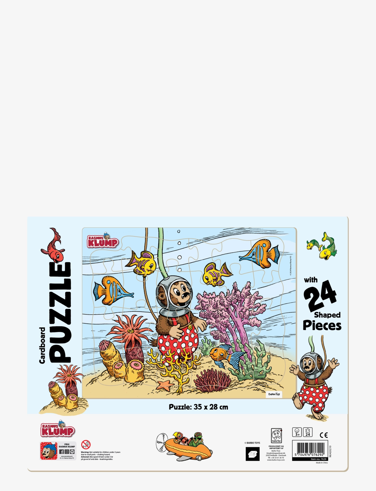 Barbo Toys - Rasmus Klump - Frame Cardboard Puzzle - Transport - multiple color - 1
