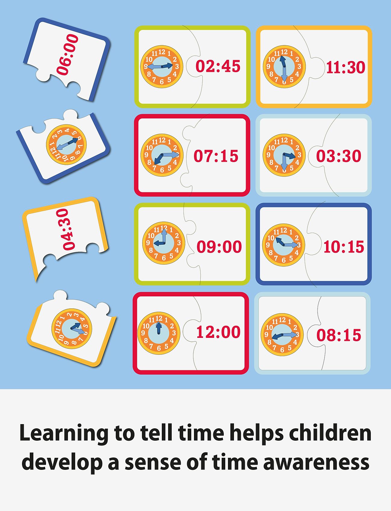 Alfons Åberg - Alfons Åberg - Learning Game - Tell the Time - jeux éducatifs - multiple color time - 5