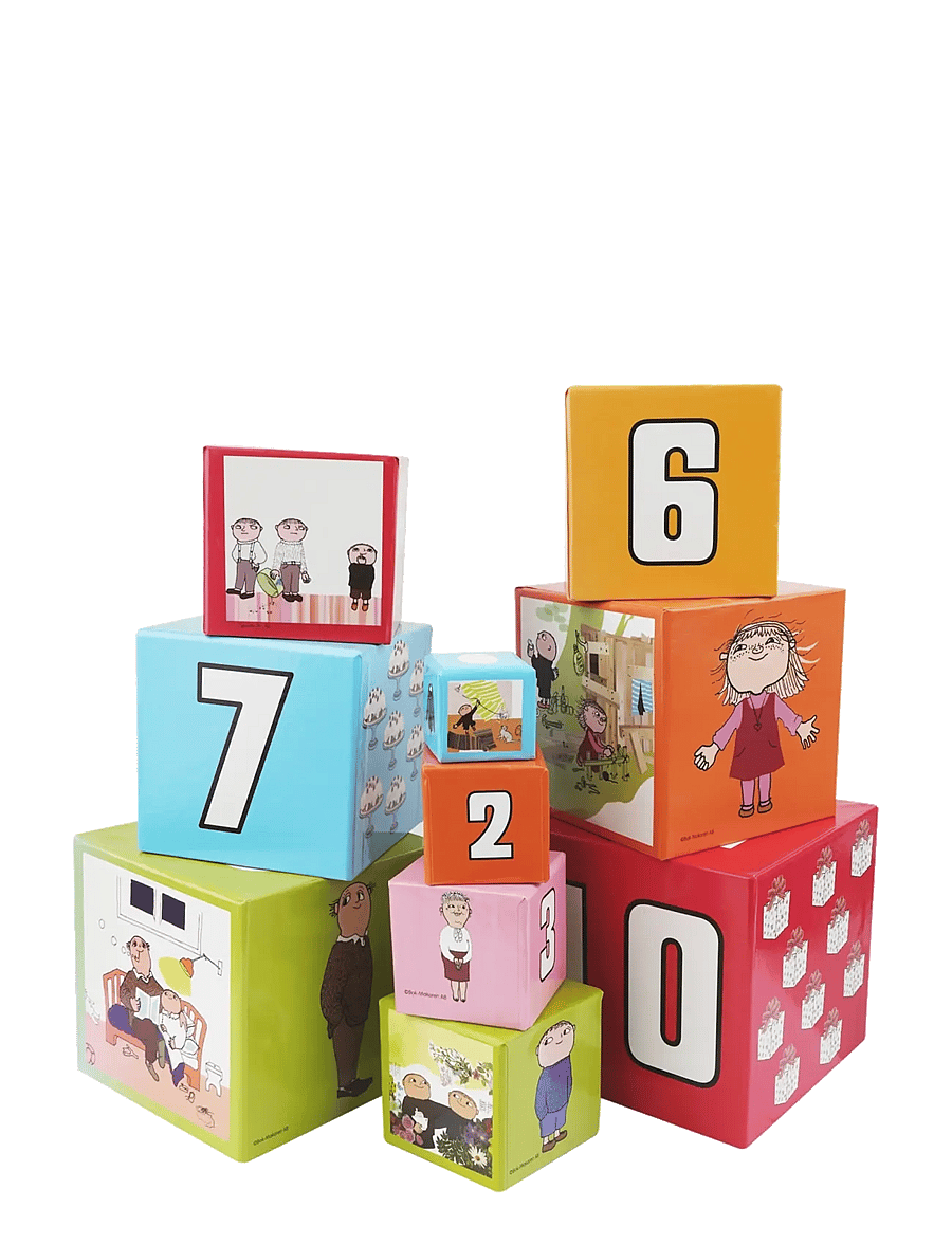 Willi Wiberg - Alfons Åberg - Stacking Cubes 10 pcs - stapelklötze - multiple color - 1