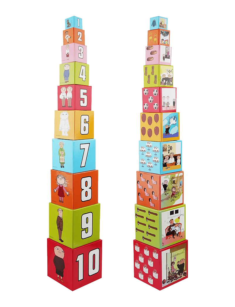 Alfons Åberg - Alfons Åberg - Stacking Cubes 10 pcs - torniklotsid - multiple color - 2