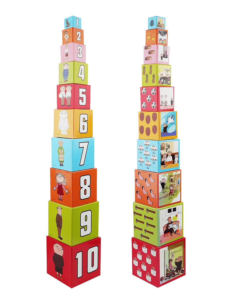 Willi Wiberg - Alfons Åberg - Stacking Cubes 10 pcs - stapelklötze - multiple color - 2