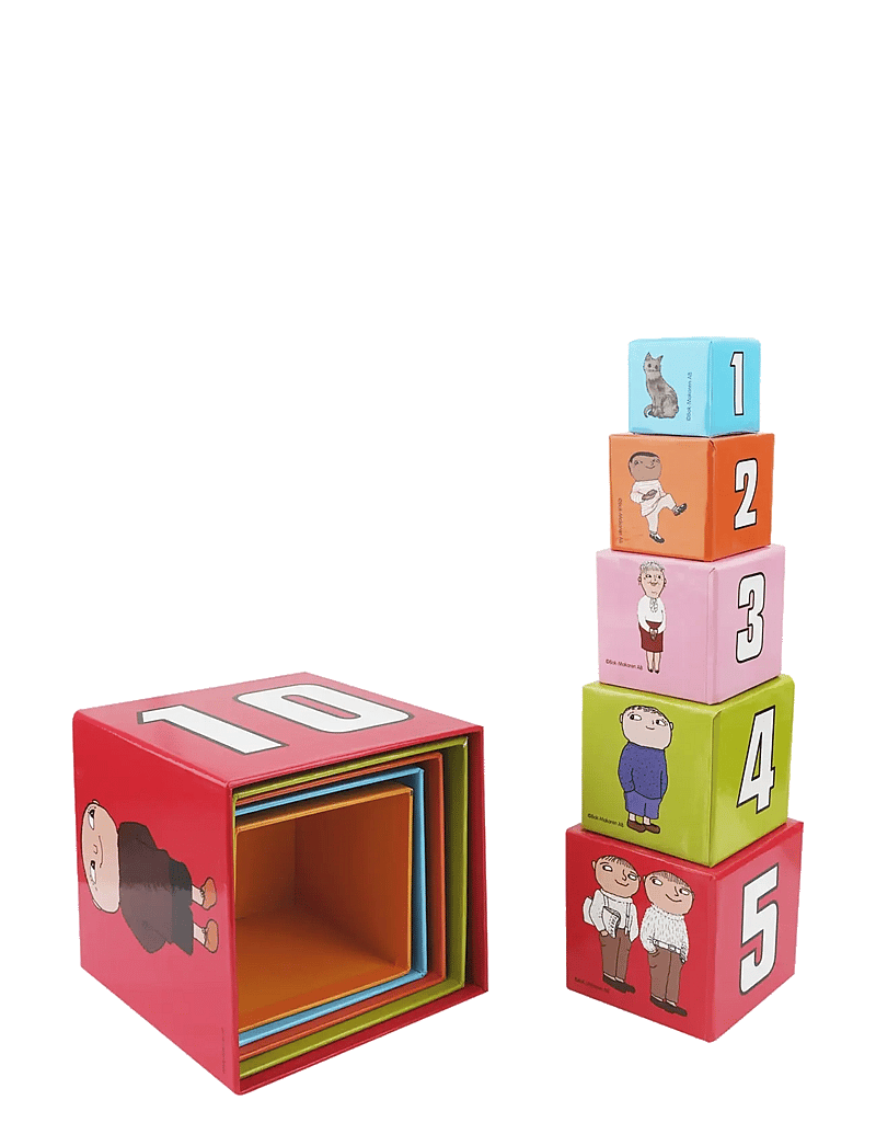 Alfons Åberg - Alfons Åberg - Stacking Cubes 10 pcs - torniklotsid - multiple color - 3