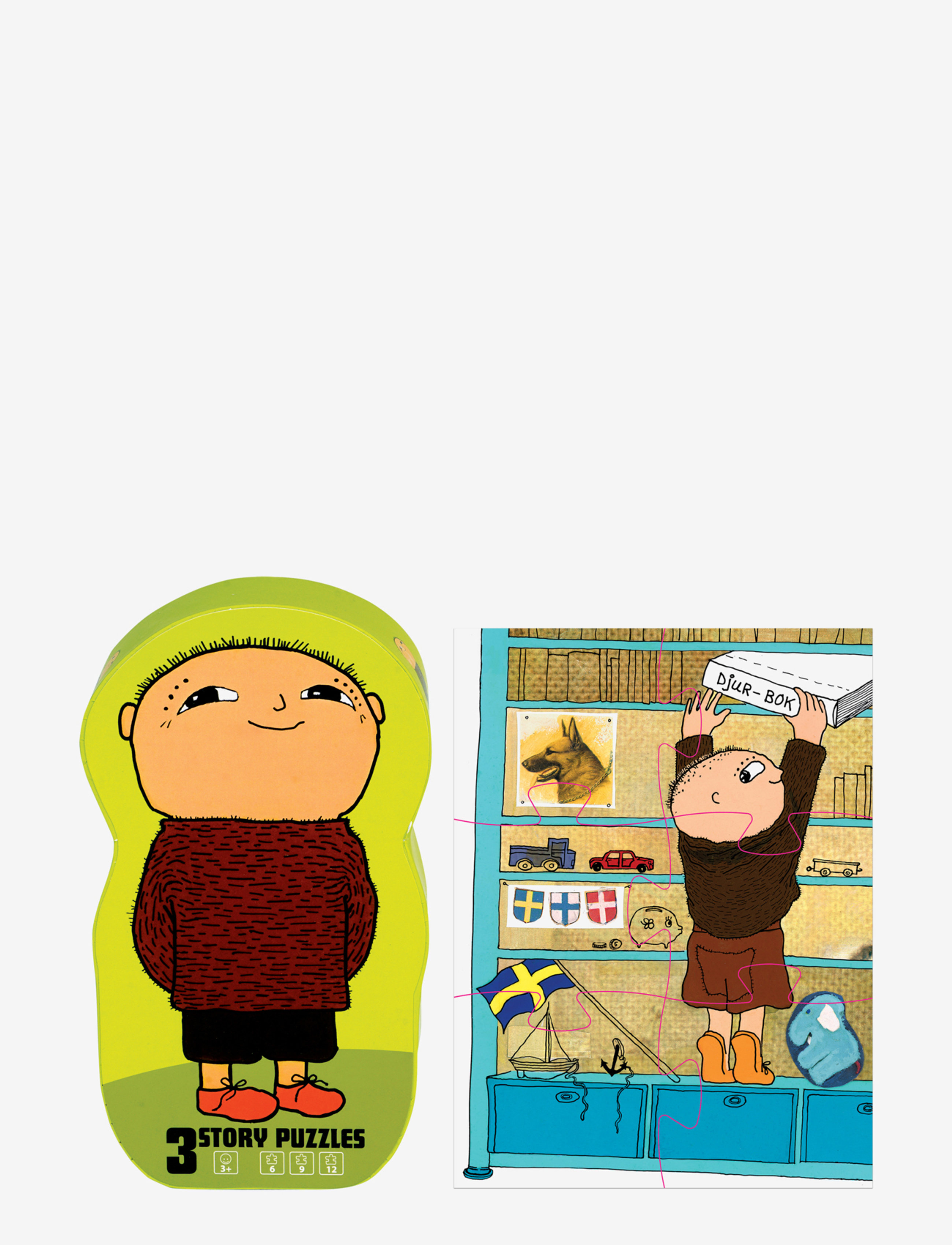Alfons Åberg - Deco Puzzle, One Size, Puzzles And Games, Mehrfarbig/gemustert Puzzles, Kinder