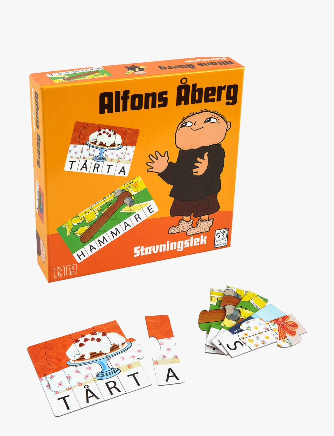 BARBO Spielzeug Alfons Åberg - Learning Game - Spelling Game (Se) Patterned - One Size - Kinder