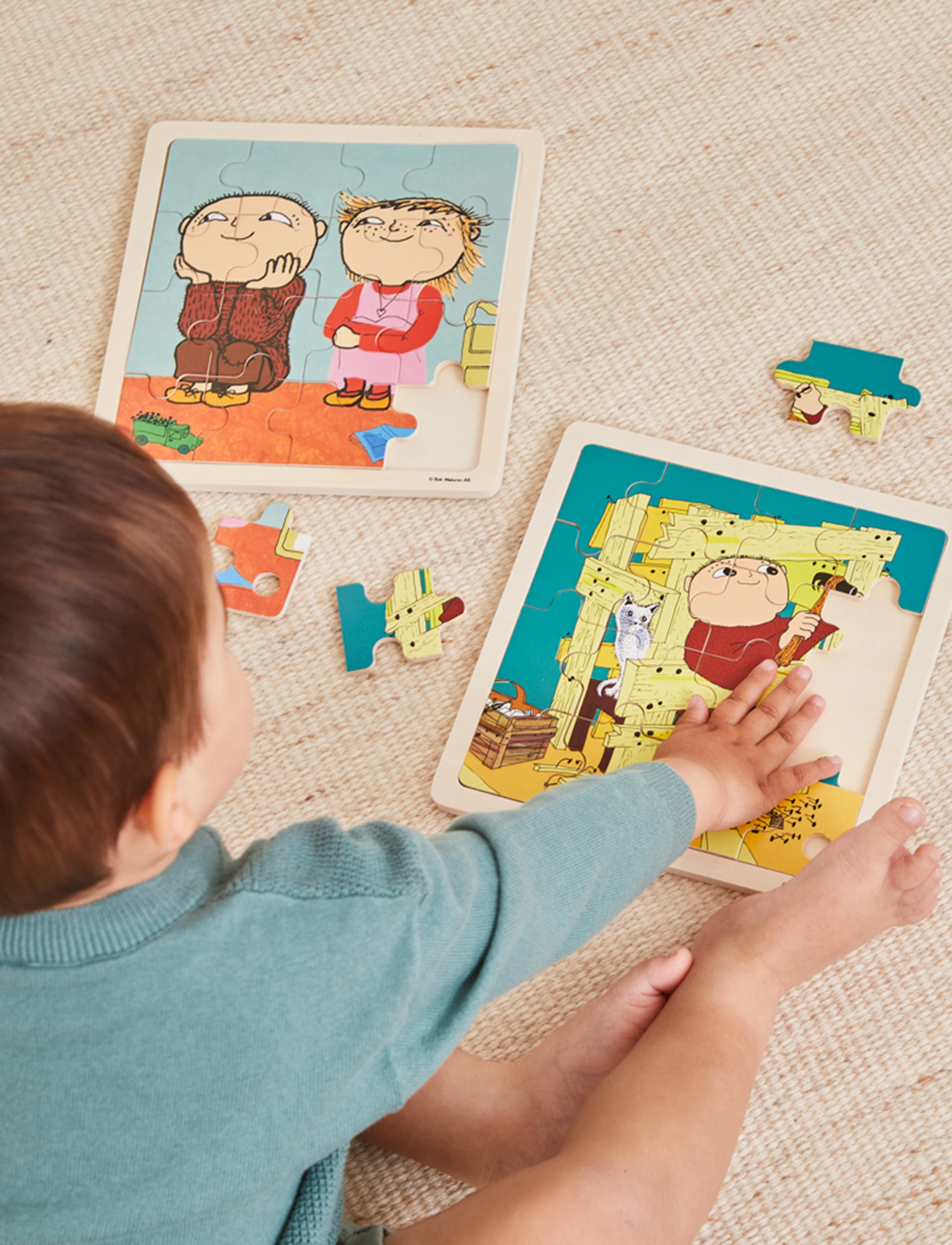 Barbo Legetøj Alfons Åberg - Fsc Wooden Puzzle – Friends, One Size, Multi/patterned, Puslespil > Puslespil Af Træ, Børn