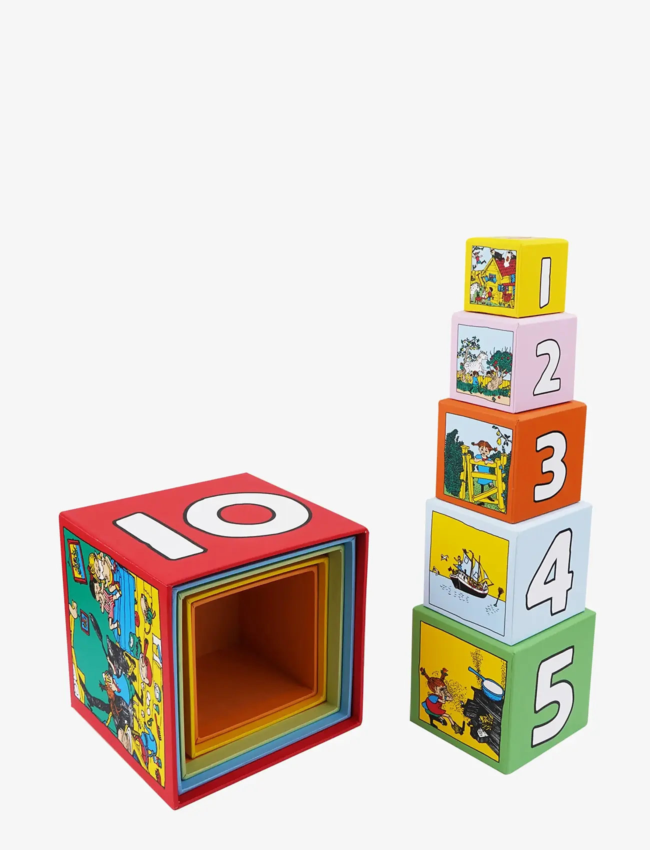 Fifi Brindacier - Pippi Stacking Cubes - multiple color - 3