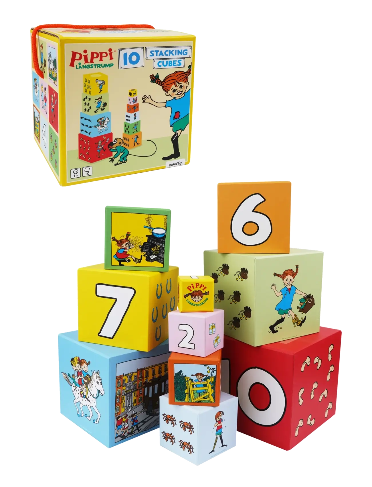 Barbo Toys - Pippi Stacking Cubes - multiple color - 4
