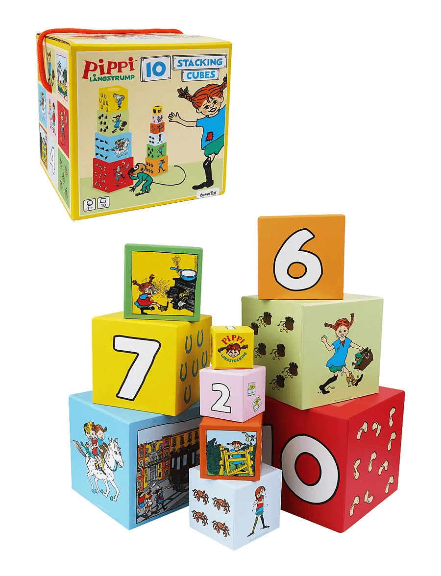 Barbo Toys - Pippi Stacking Cubes - multiple color - 4
