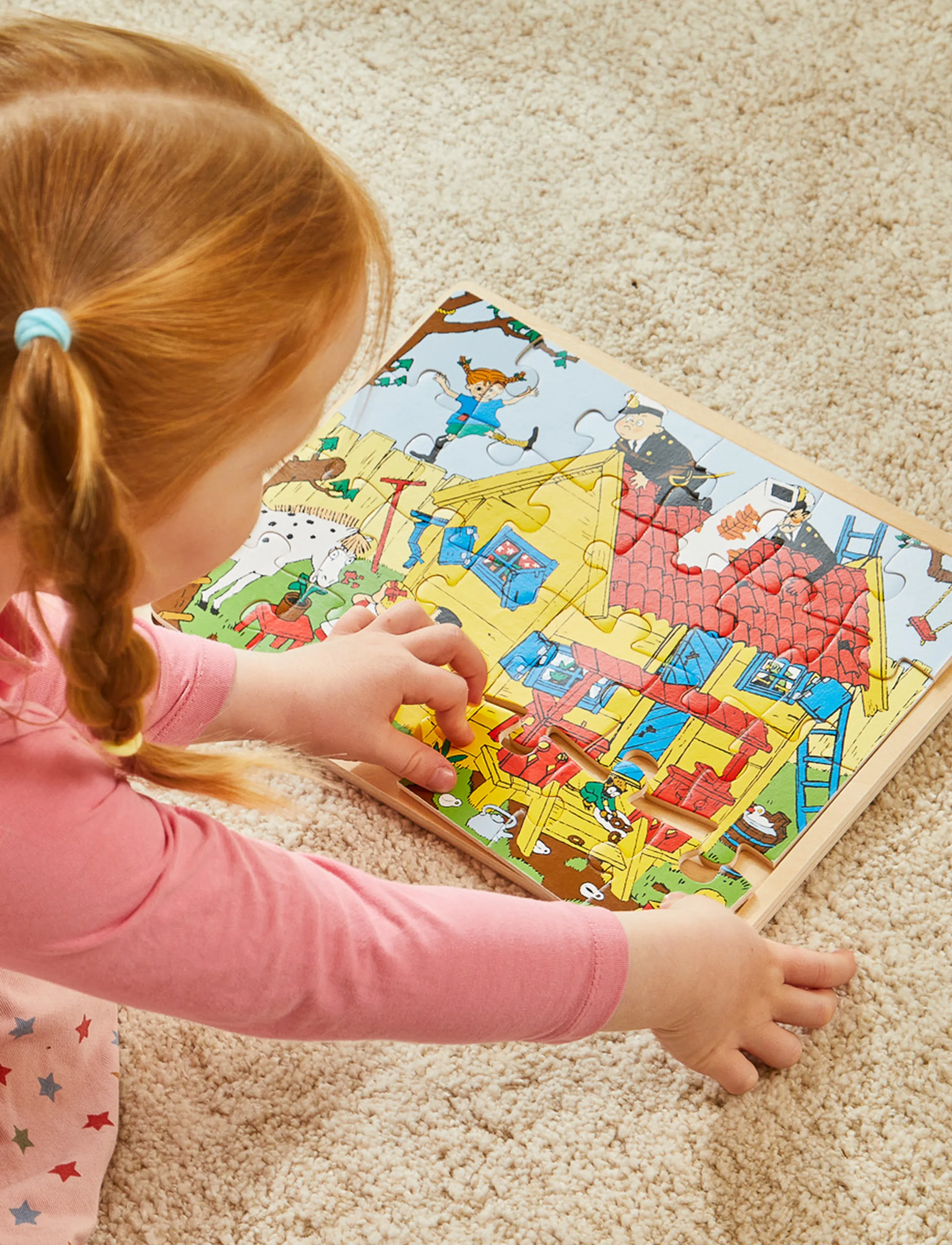 Barbo Toys - Pippi Wooden Framed Puzzle - multiple color - 2