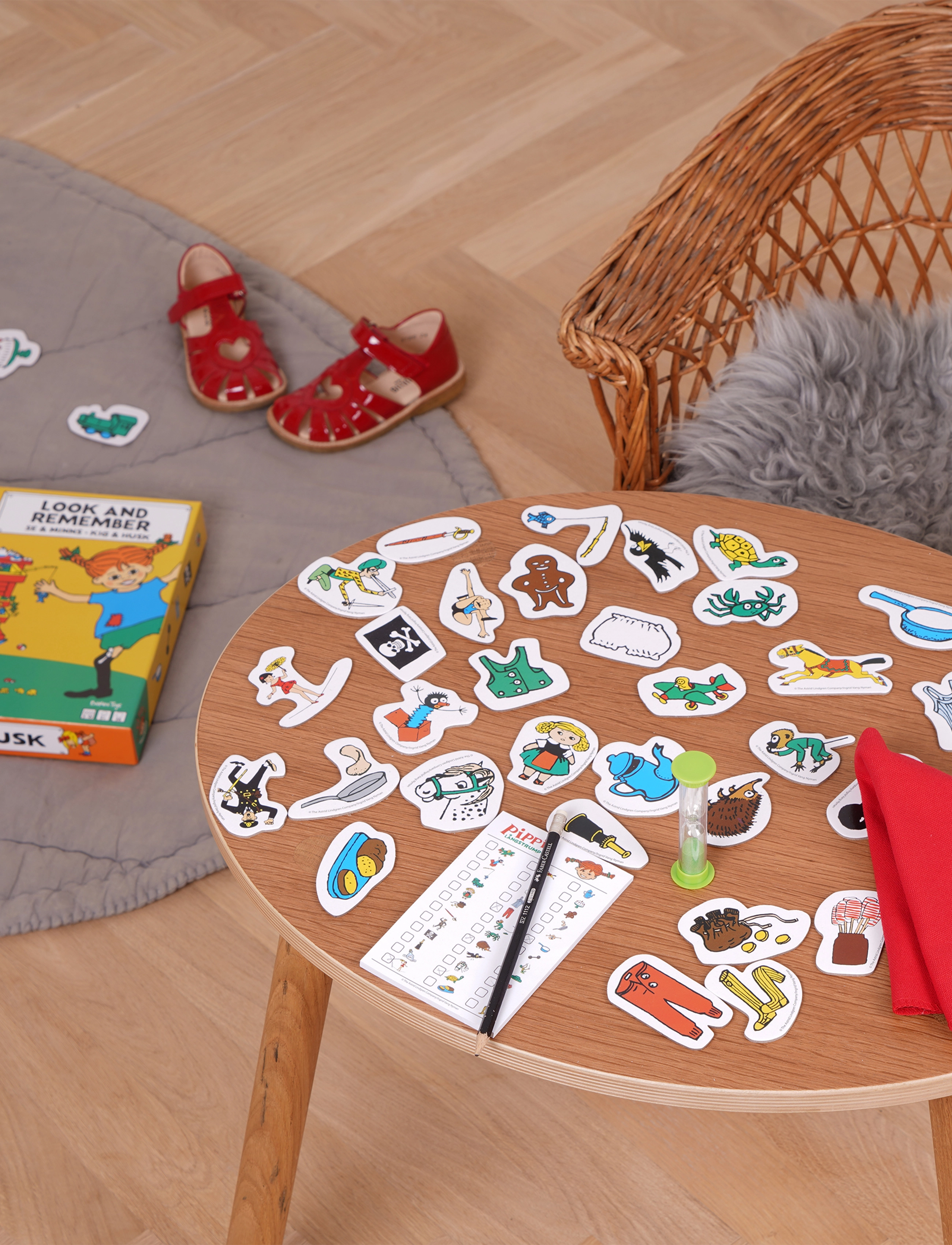 Pippi Langstrømpe Kig & Husk, One Size, Games, Mehrfarbig/gemustert - Active Kinder