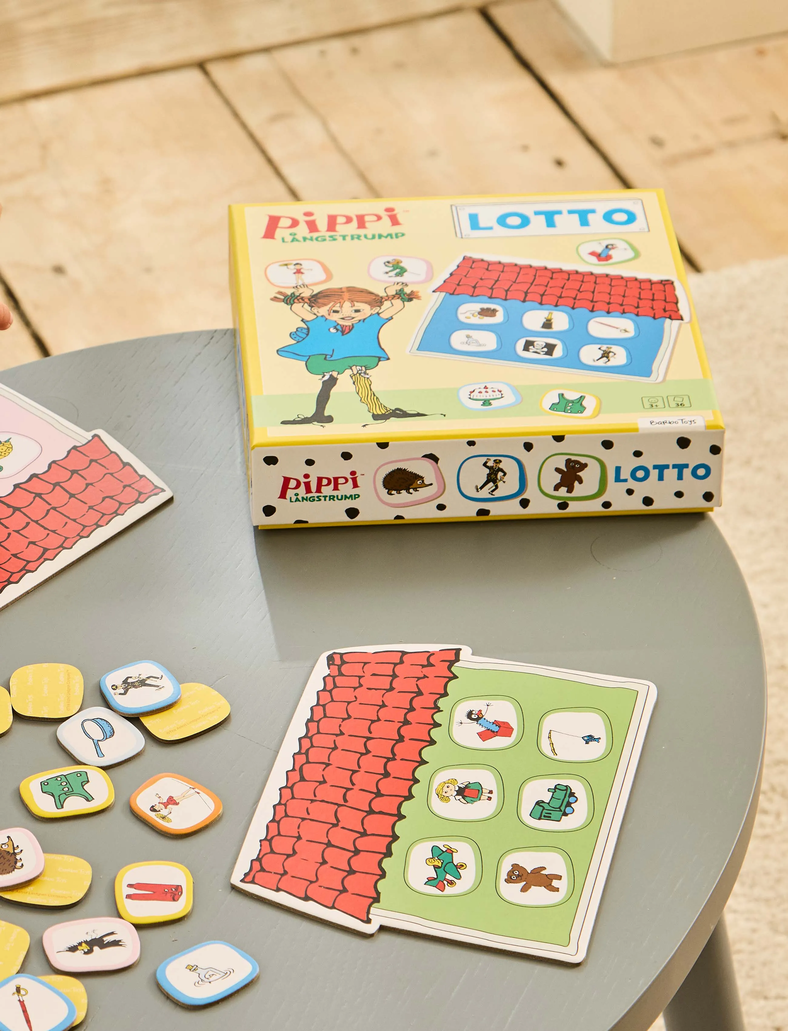 Pippi Langstrømpe Lotto Game, One Size, Games, Gelb - Educational Kinder