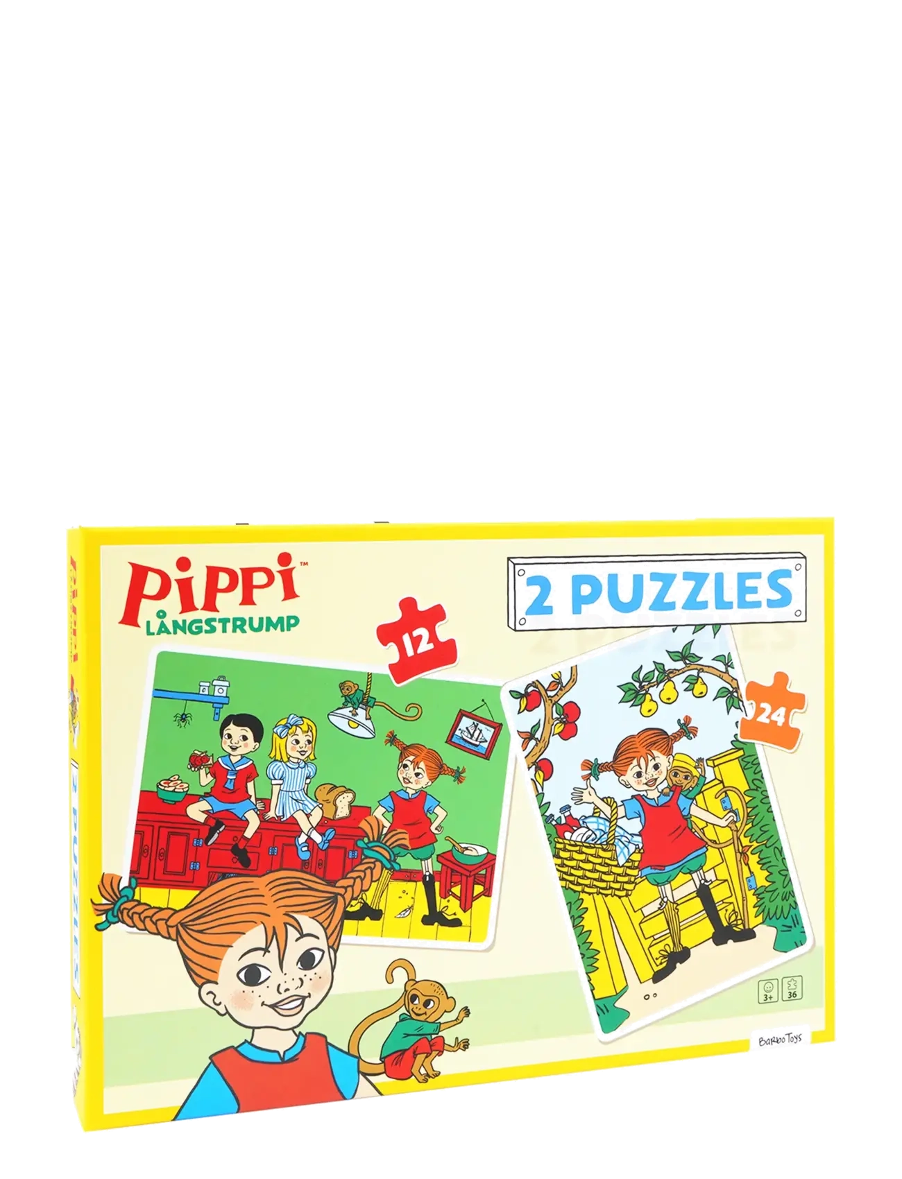 BARBO Spielzeug Pippi - 2 Puzzles Patterned - One Size - Kinder