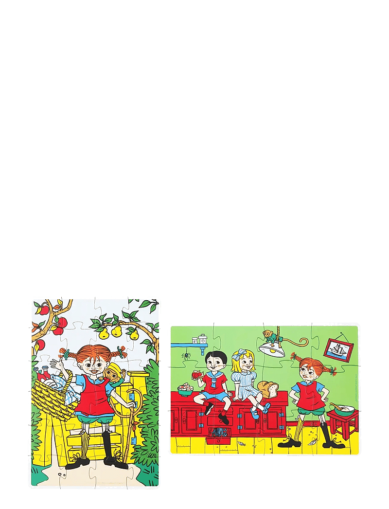 Peppi Pitkätossu - Pippi - 2 Puzzles - classic puzzles - multiple color - 1