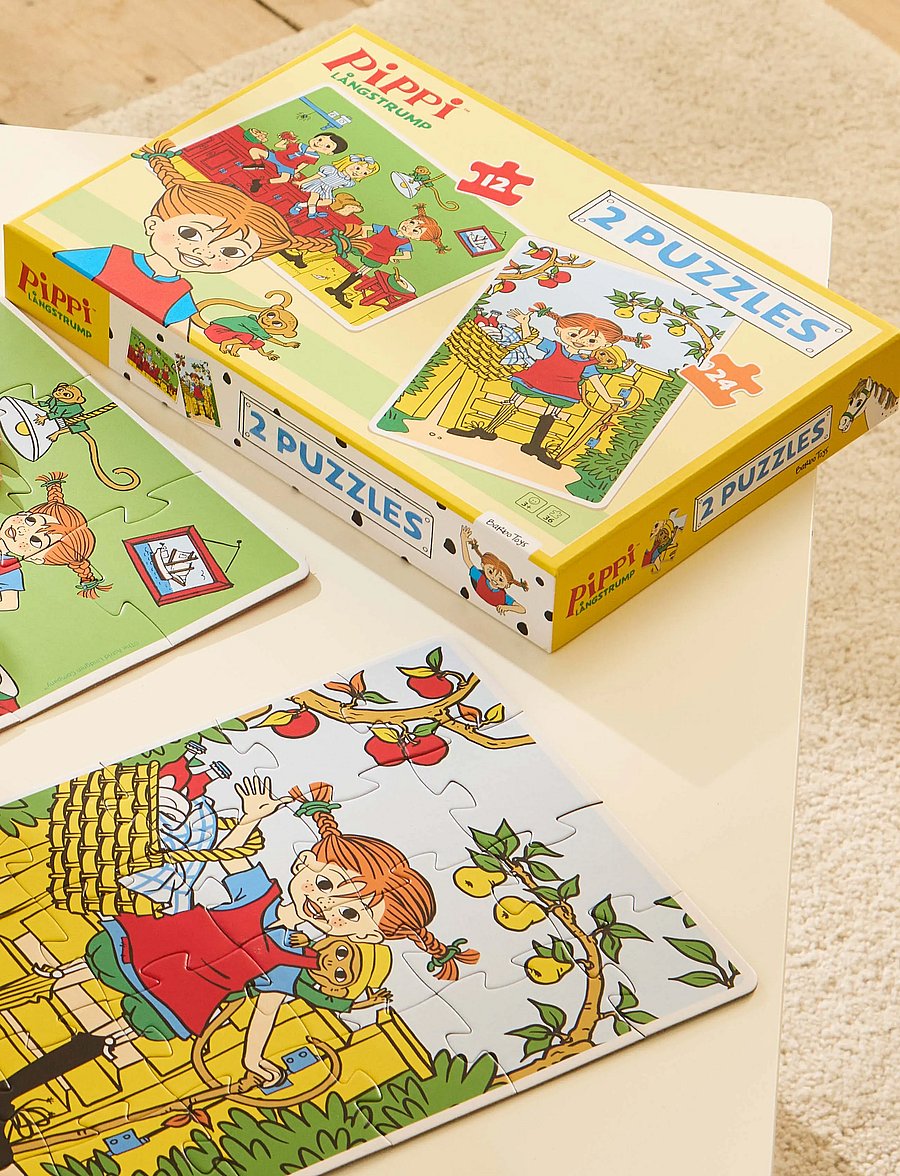 Barbo Toys - Pippi - 2 Puzzles - klassieke puzzels - multiple color - 5