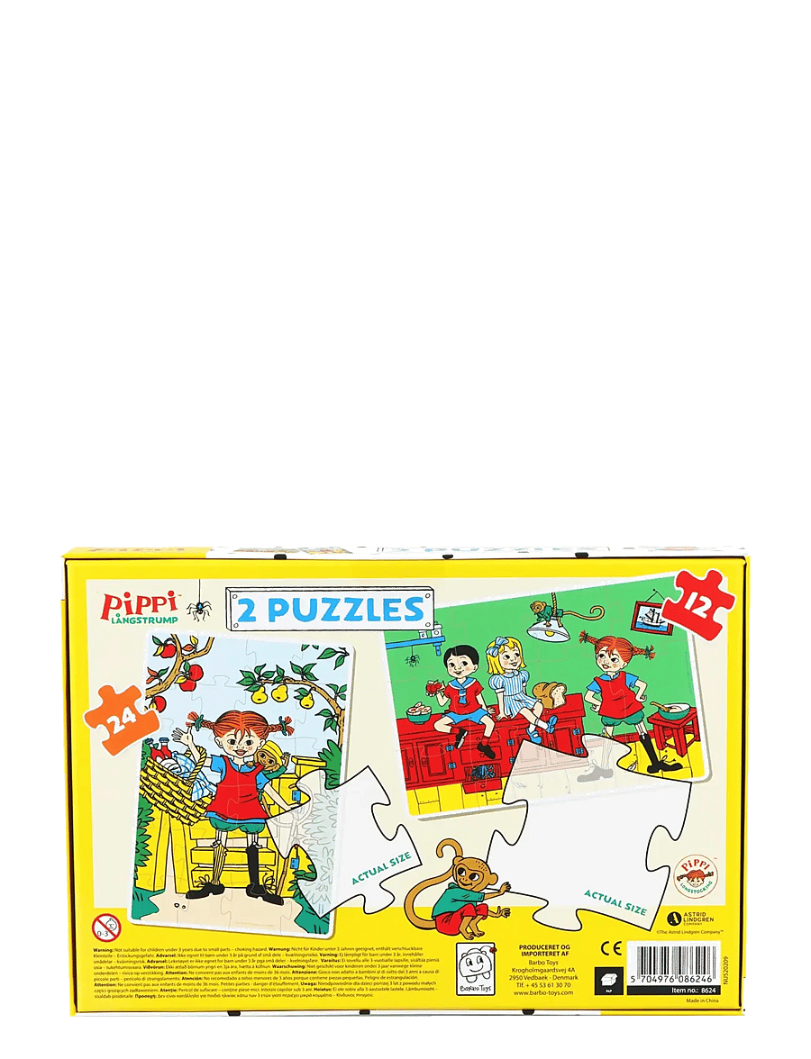 Pippi Langstrumpf - Pippi - 2 Puzzles - klassische puzzles - multiple color - 3