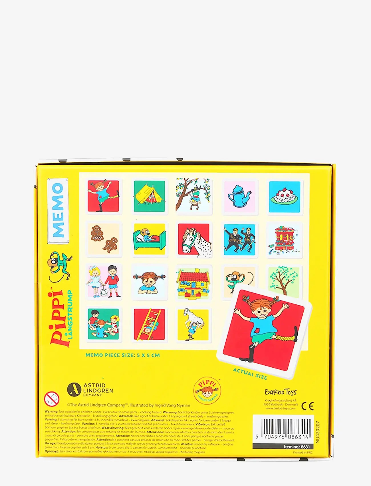 Barbo Toys - Pippi Memo - minnisspil - multiple color - 3