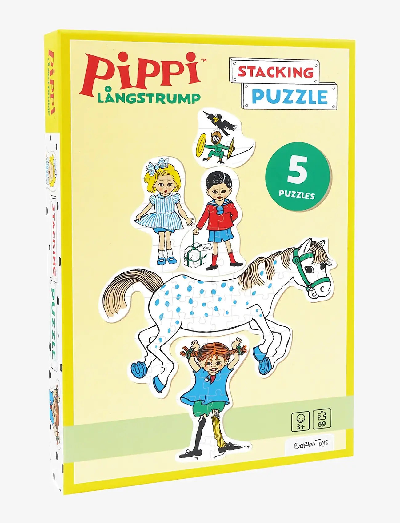 Barbo Toys - Pippi Stacking Puzzles - pædagogiske puslespil - multiple color - 0
