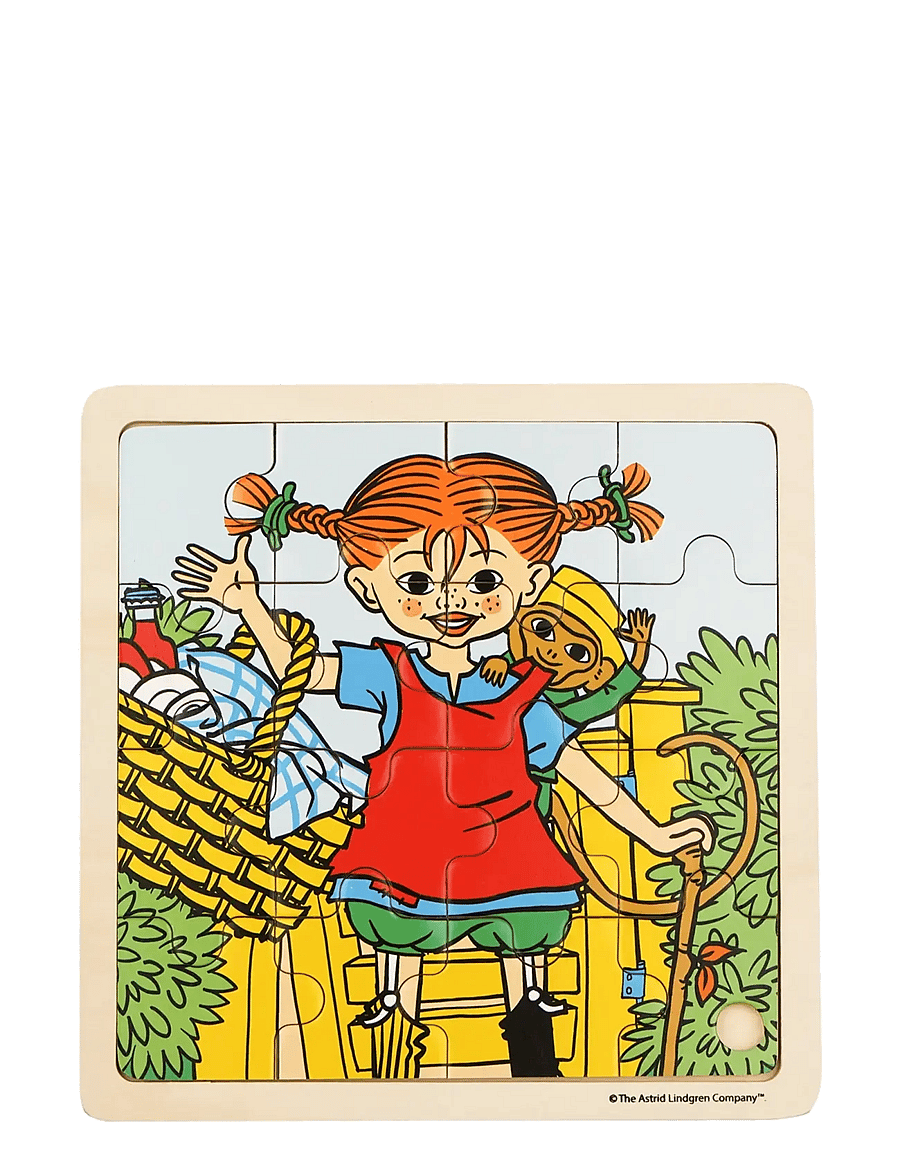 Barbo Toys - Pippi Square Puzzle - Pippi and Mr. Nilsson - multiple color - 1