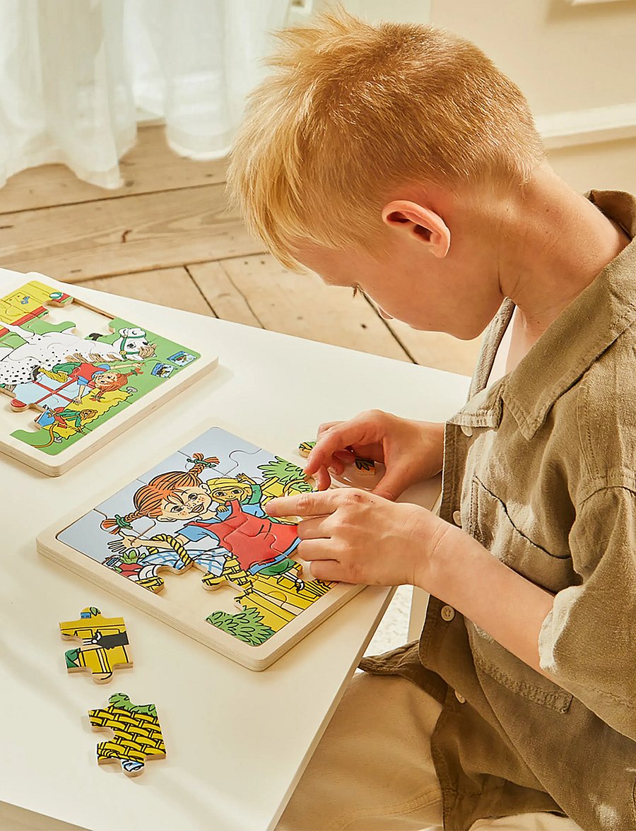 Barbo Toys - Pippi Square Puzzle - Pippi and Mr. Nilsson - multiple color - 0