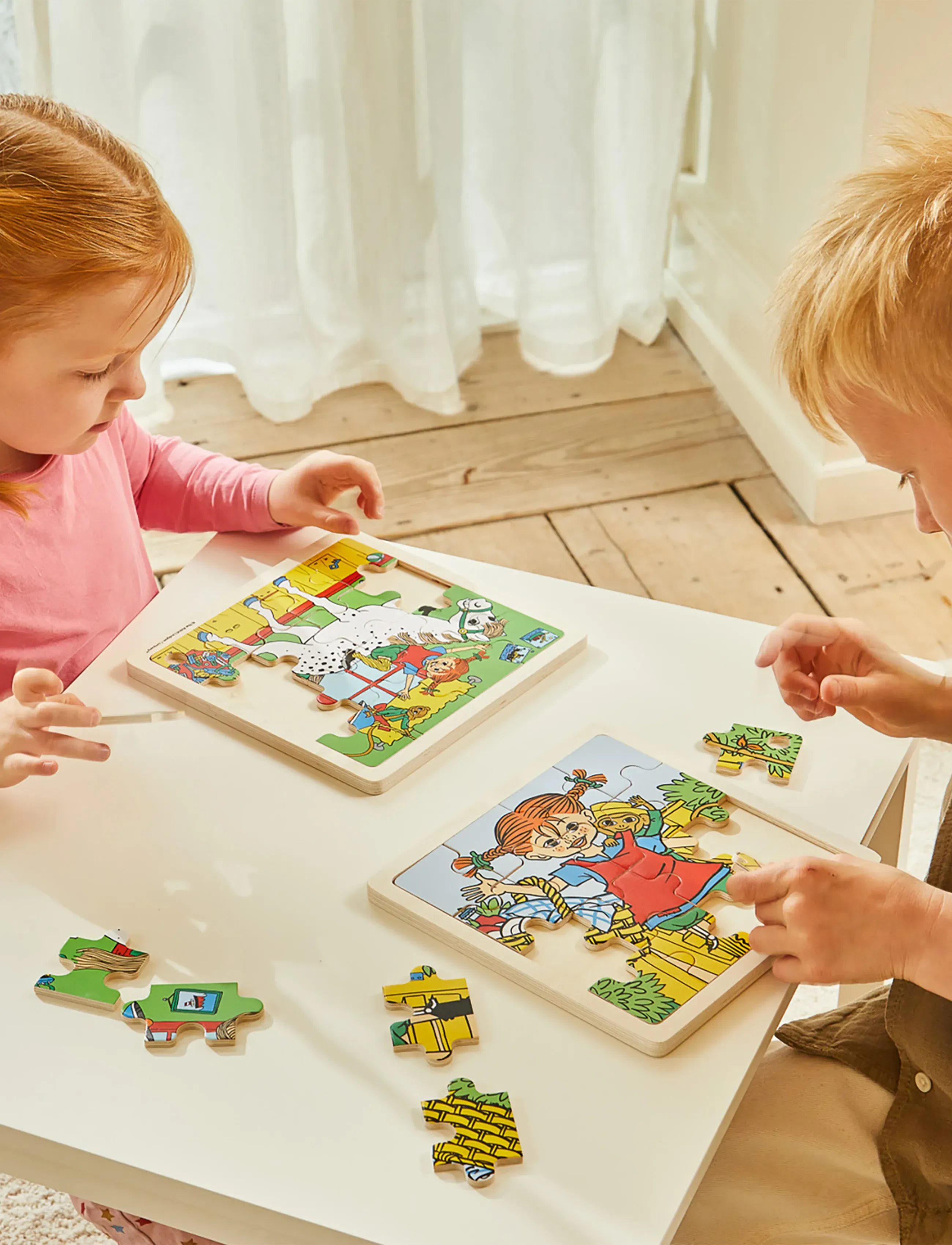 Barbo Toys - Pippi Square Puzzle - Pippi and Mr. Nilsson - multiple color - 2