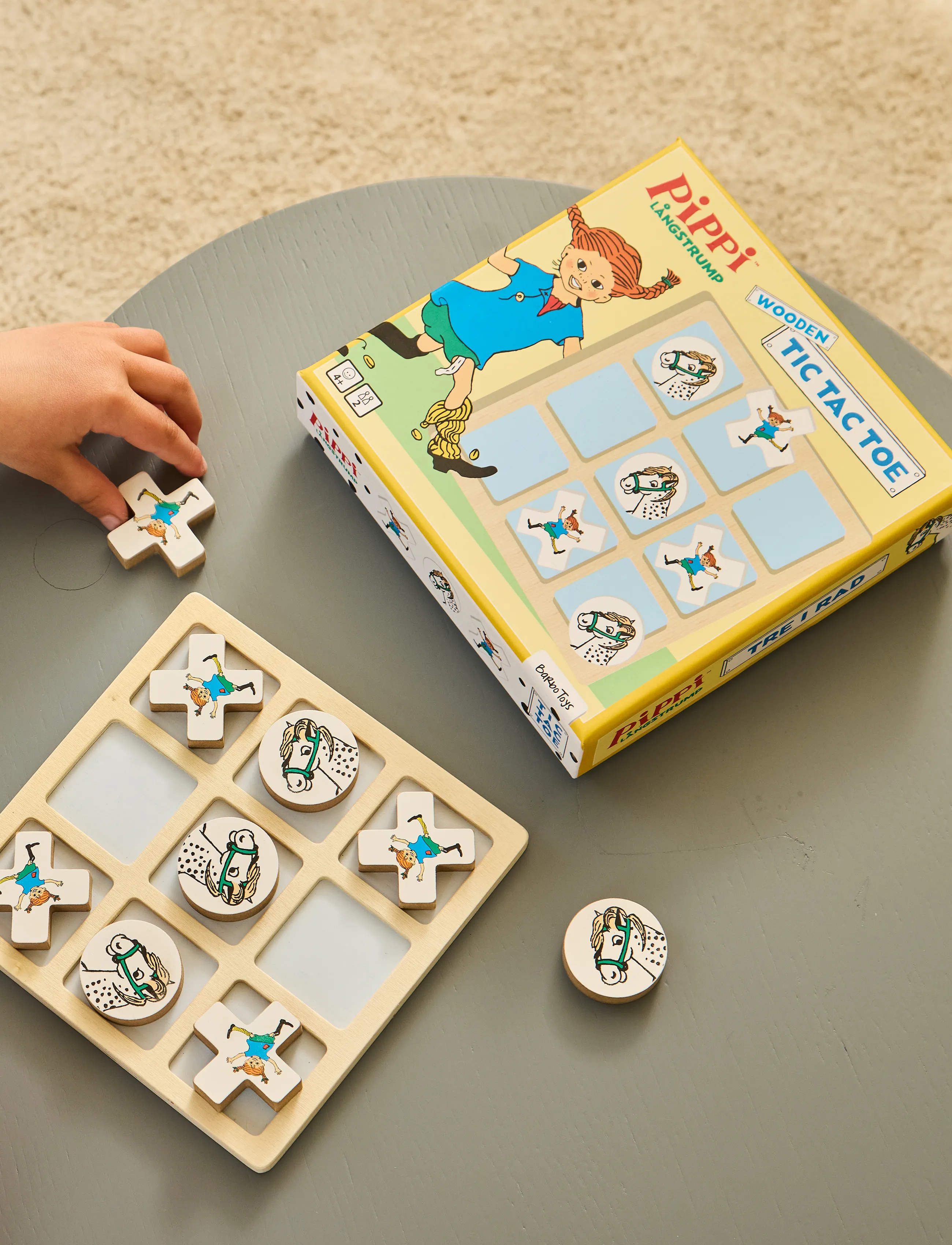 Pippi Langstrømpe Tic Tac Toe, One Size, Games, Gelb - Kinder