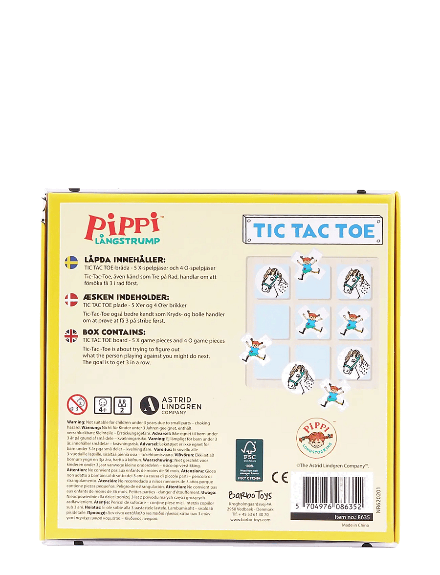 Pipi Pikksukk - Pippi - Tic Tac Toe - trips-traps-trull - multiple color - 4
