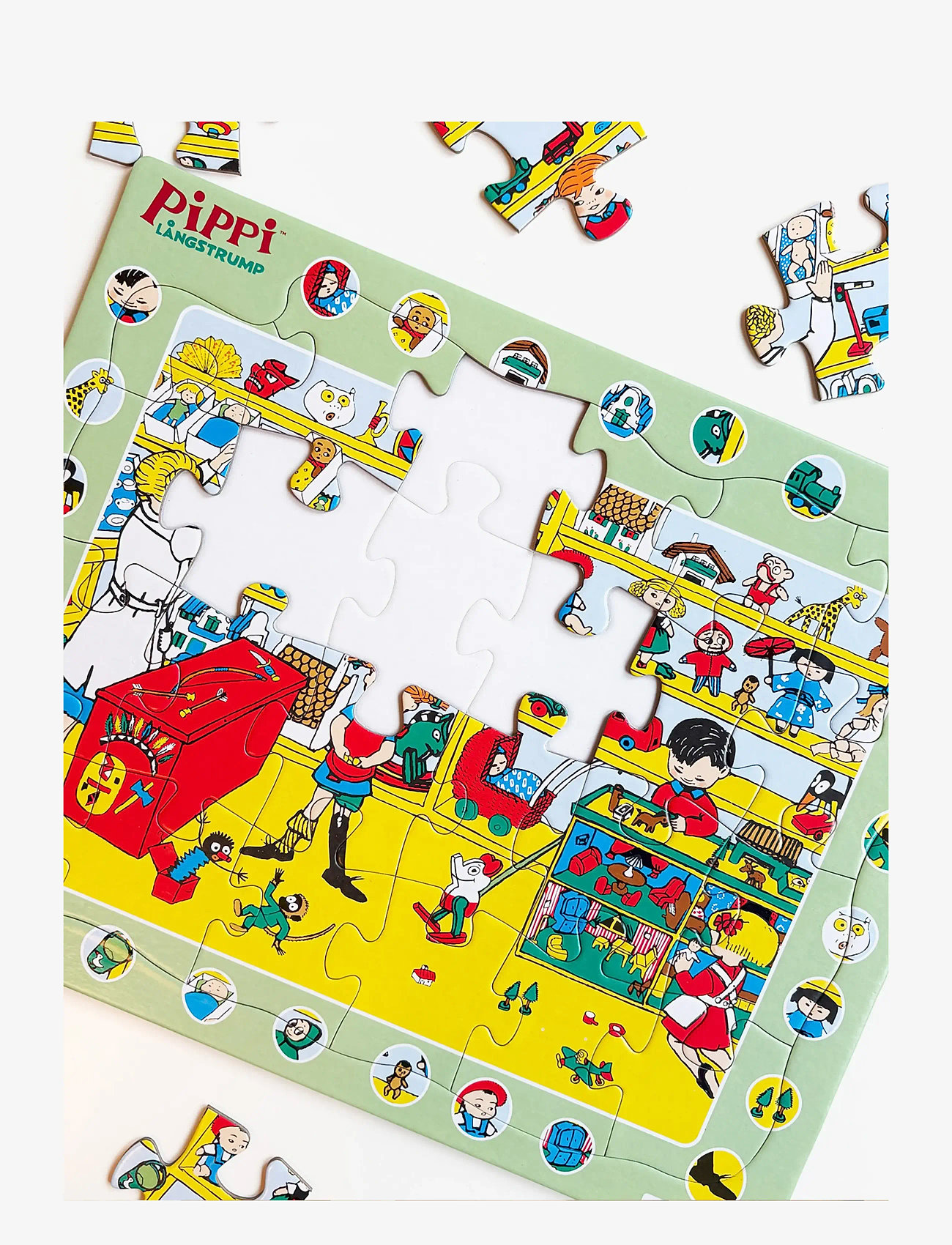 Pippi Longstocking - Pippi - Frame Cardboard Puzzle - Thingfinder - klassísk púsl - multiple color - 1