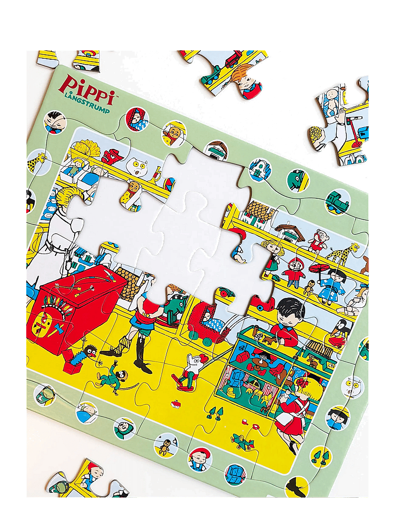 Pippi Longstocking - Pippi - Frame Cardboard Puzzle - Thingfinder - klassísk púsl - multiple color - 1