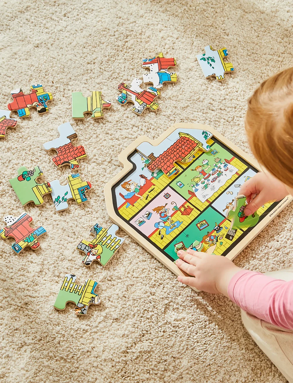 Pipi Pikksukk - Pippi - Wooden House Puzzle - puidust pusled - multiple color - 0