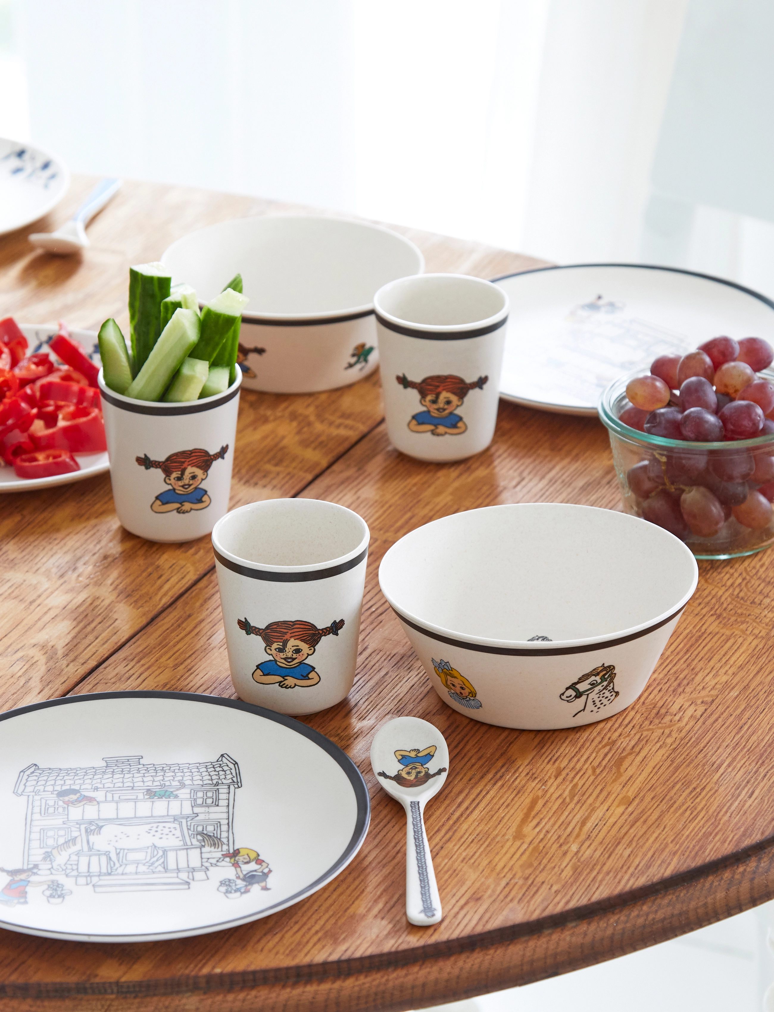 Pippi Langstrømpe Tableware Bowl Trend, One Size, Plates & Bowls, Creme - Kinder