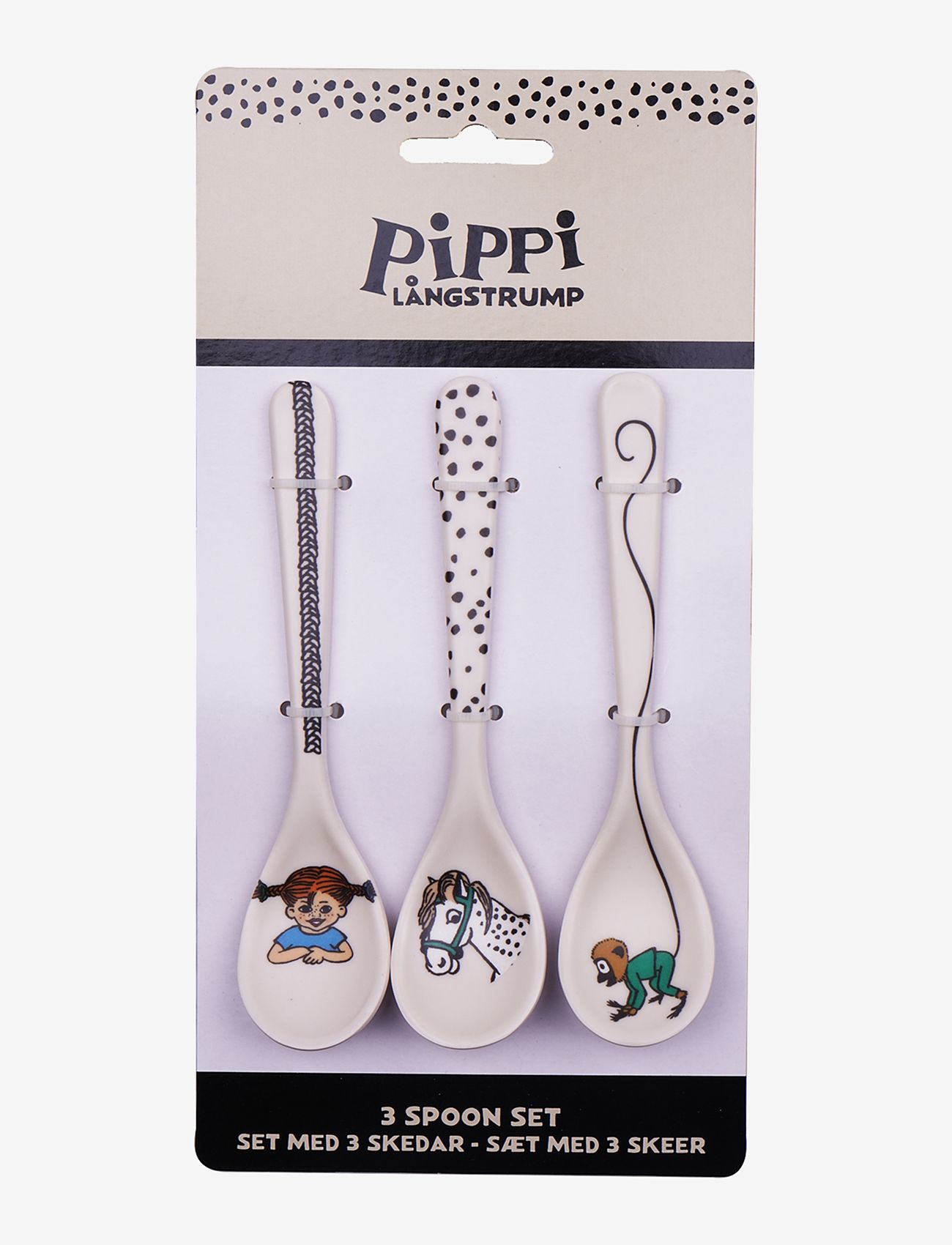 Pippi Langstrømpe - Pippi Tableware 3 Spoons set - Trend - bestik - 1016 - 1