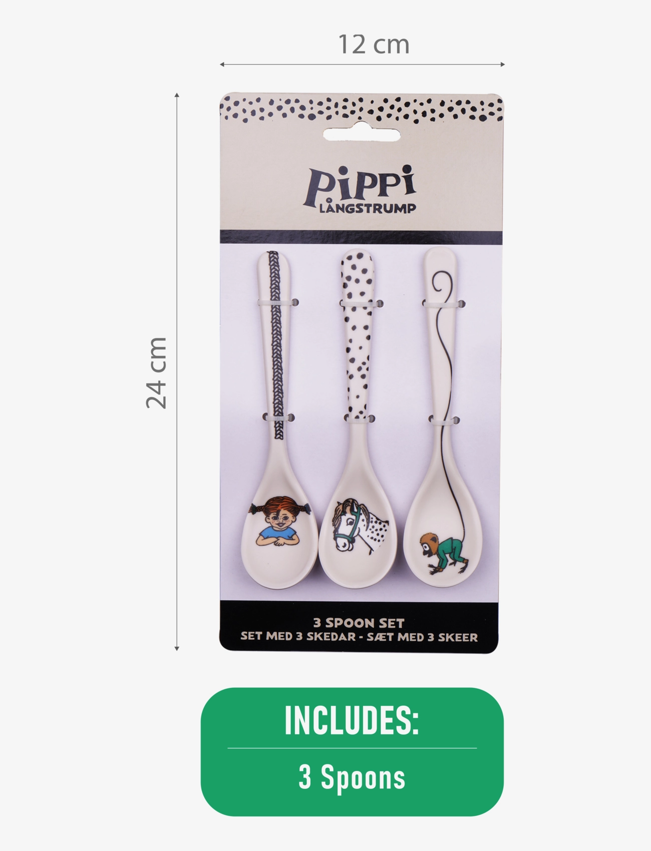 Pippi Långstrump - Pippi Tableware 3 Spoons set - Trend - 1016 - 3