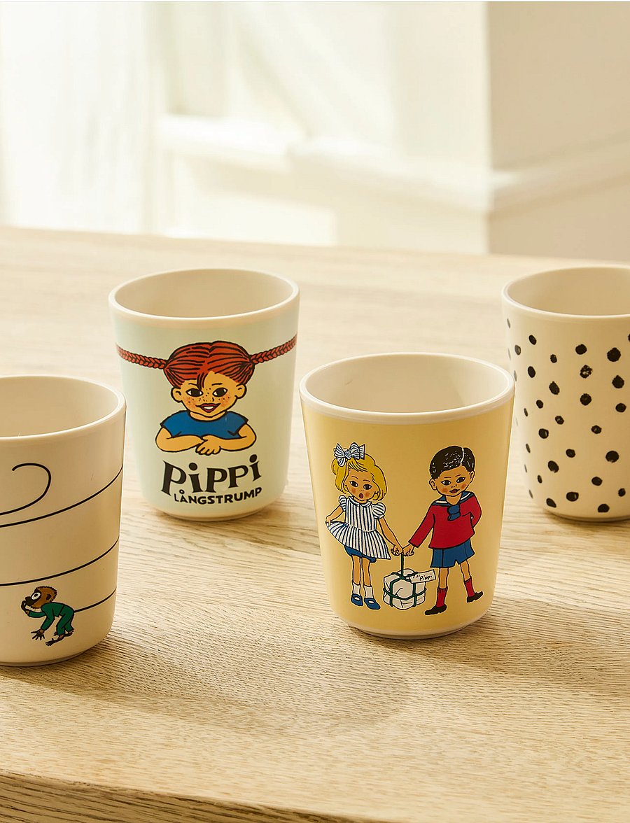 Pipi Pikksukk - Pippi - Tumbler set - 4pcs - multiple color - 4