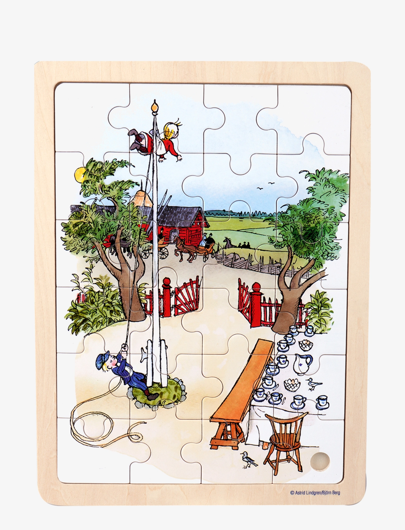 BARBO Spielzeug Emil Fra Lønneberg Wooden Frame Puzzle - Fsc Patterned - One Size - Kinder