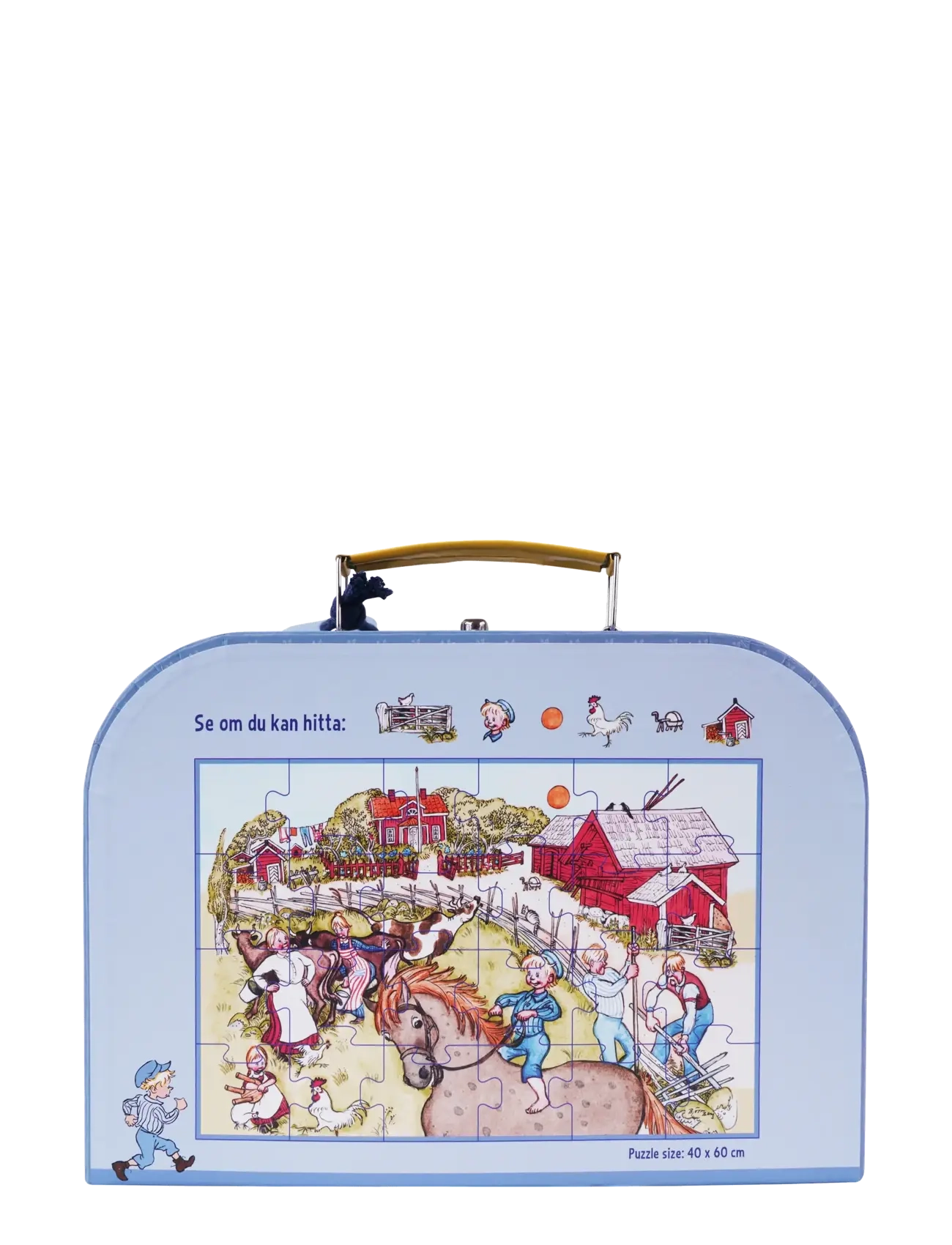 Emil i Lönneberga - Emil from Lønneberg - Suitcase with Puzzle - puzzles en bois - multiple color - 4