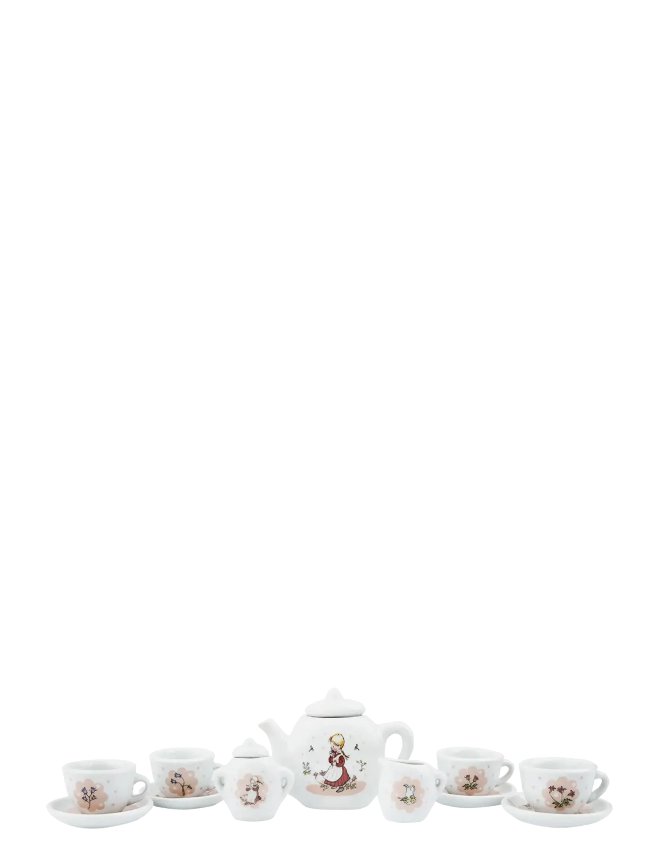Emil i Lönneberga - Porcelain Tea Set with Ida - Emil i Lönneberga - kaffesæt & tesæt - pink - 2
