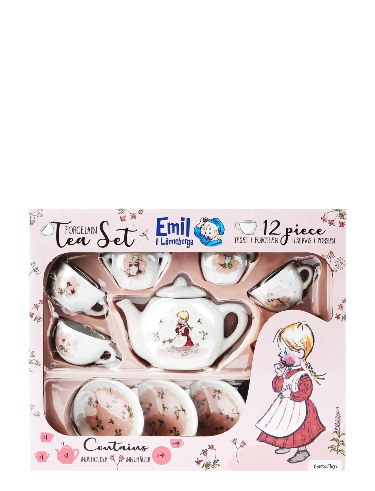 Emil i Lönneberga - Porcelain Tea Set with Ida - Emil i Lönneberga - kaffesæt & tesæt - pink - 3