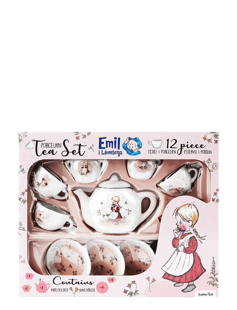 Emil i Lönneberga - Porcelain Tea Set with Ida - Emil i Lönneberga - kaffee & tee-sets - pink - 4