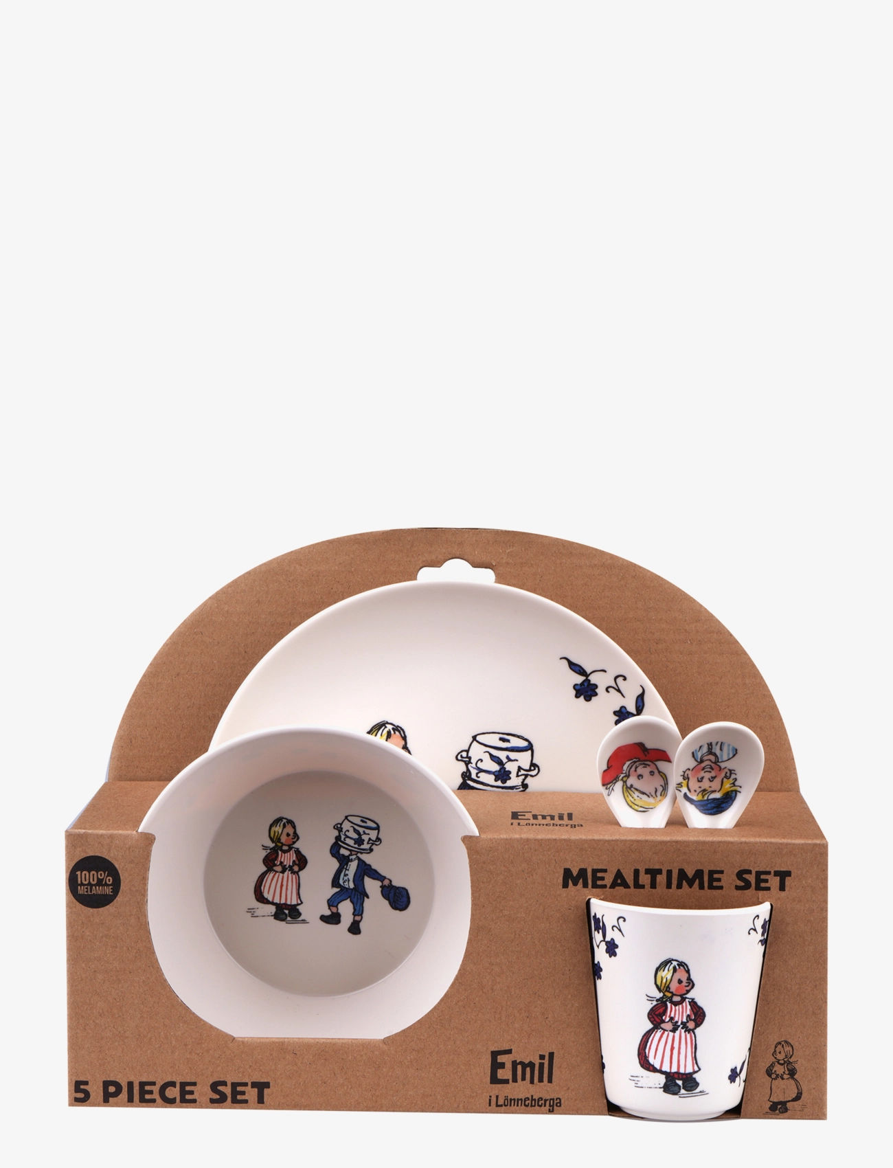 Emil i Lönneberga Tabelware 5 Pcs Set, One Size, Meal Time, Mehrfarbig/gemustert - Dinner Sets, Kinder