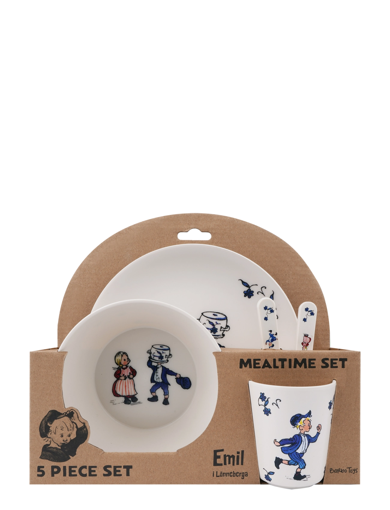Emil i Lönneberga Mealtime Set 5Pcs Trend, One Size, Meal Time, Weiß - Dinner Sets, Kinder