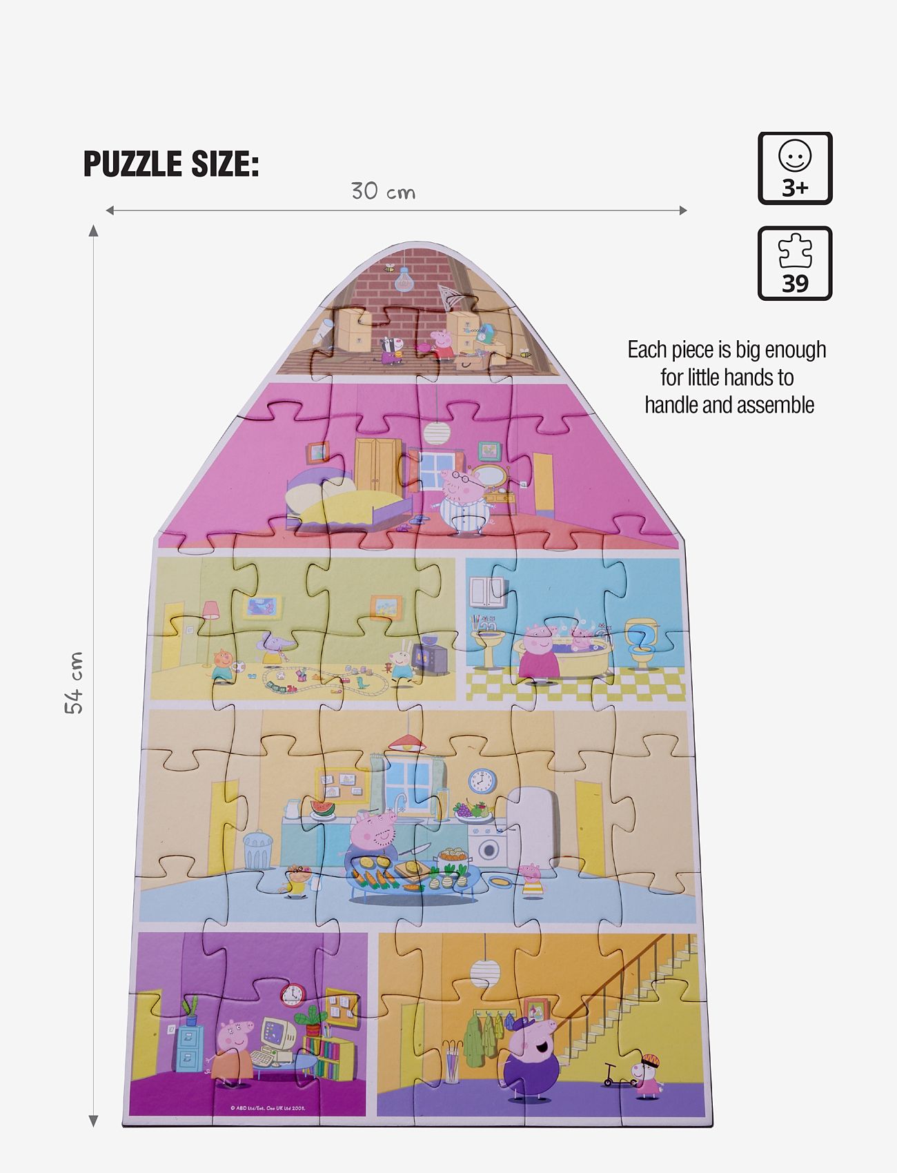 Peppa Pig - Peppa Pig shaped puzzle House - puzzles - multiple color - 5