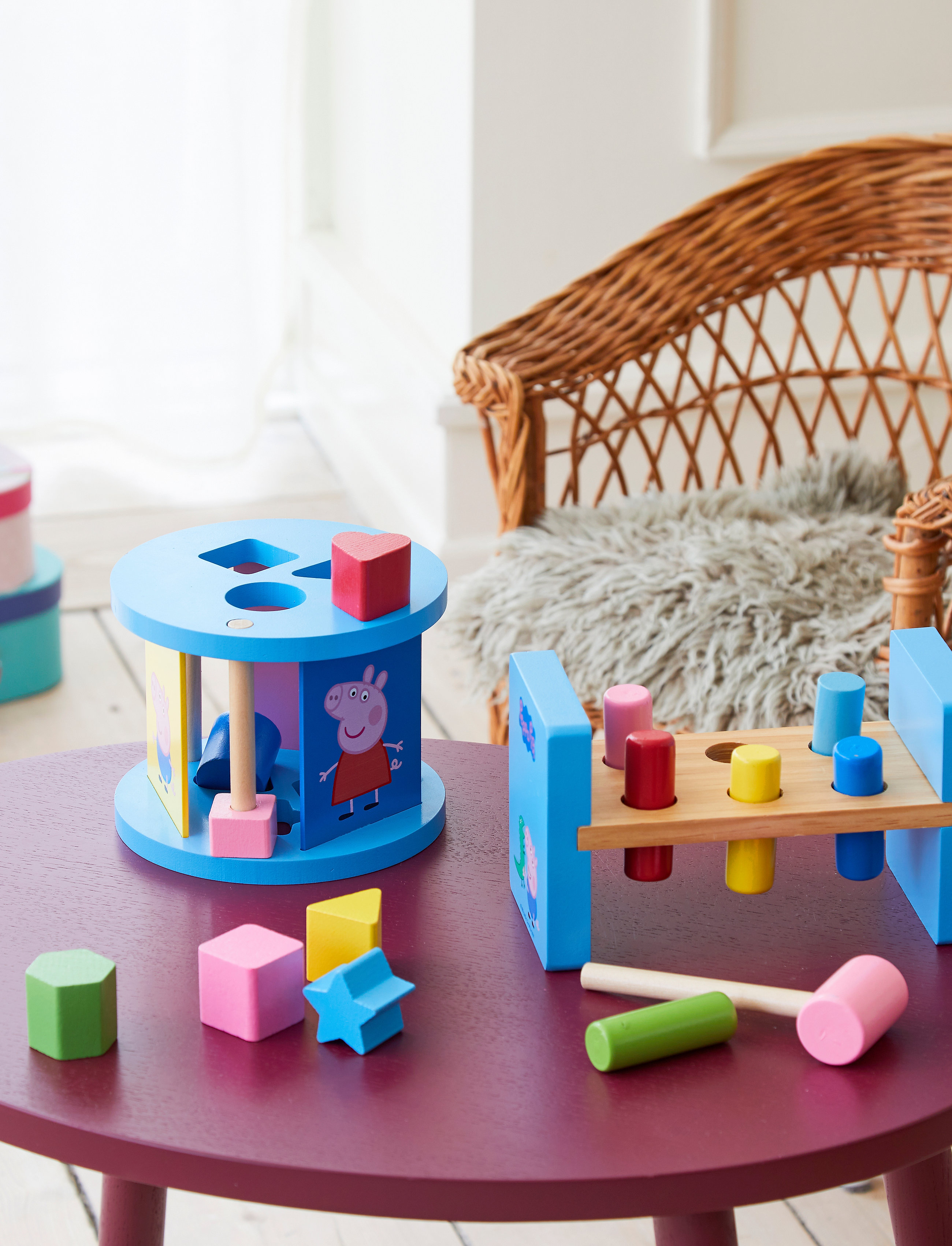 Barbo Toys - Peppa Pig Wooden Hammerbench - multiple color - 3
