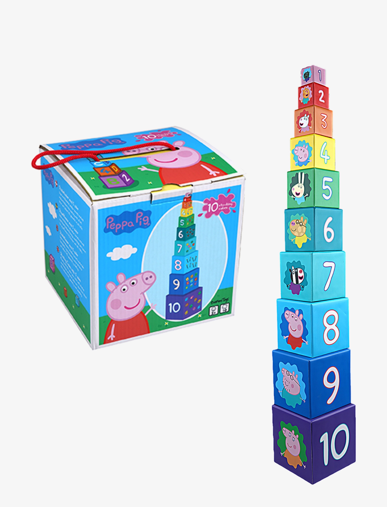BARBO Spielzeug Peppa Pig Stacking Cubes Patterned - One Size - Kinder