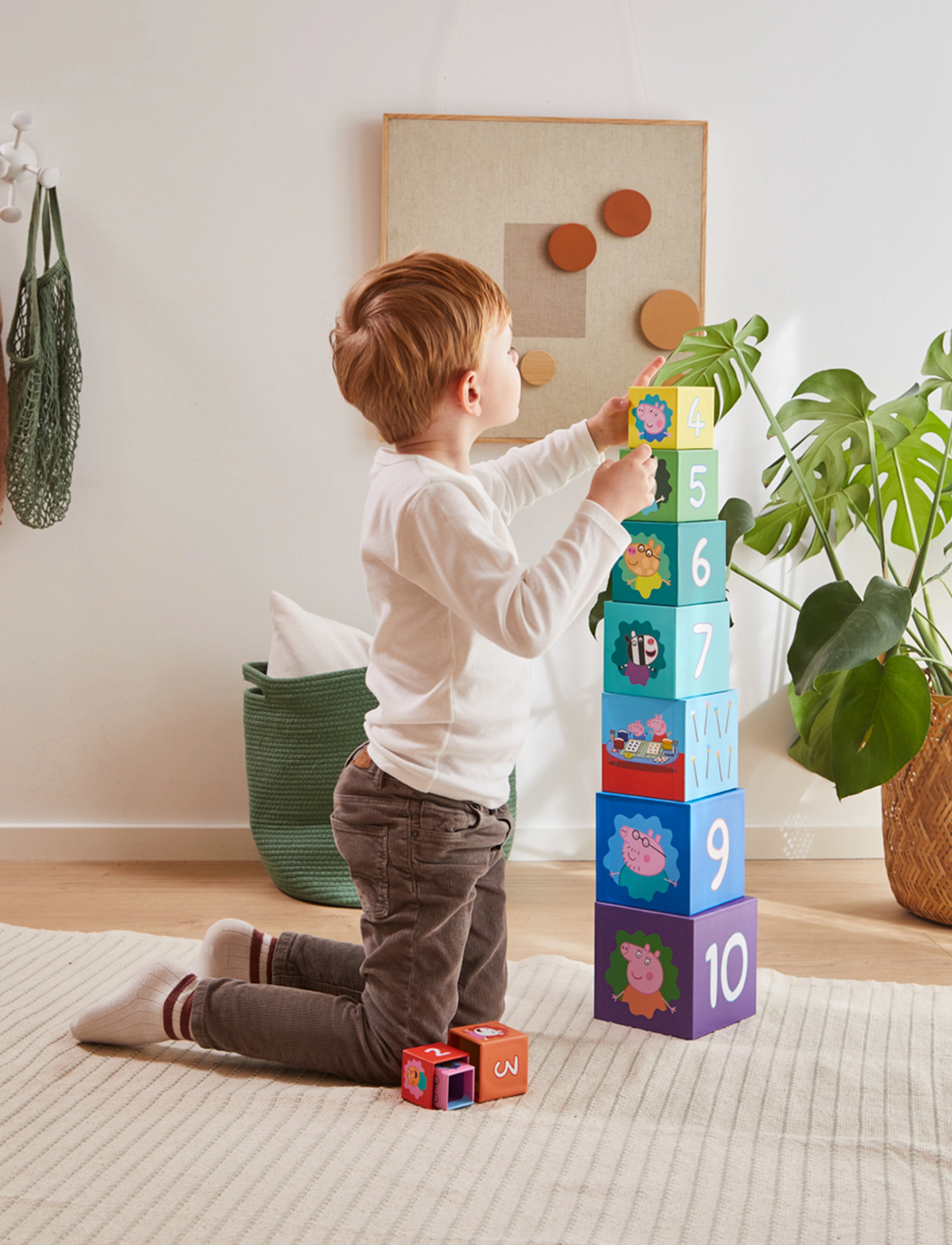 Gurli Gris Peppa Pig Stacking Cubes, One Size, Multi/patterned, Educational Legetøj > Stackable Blocks, Børn
