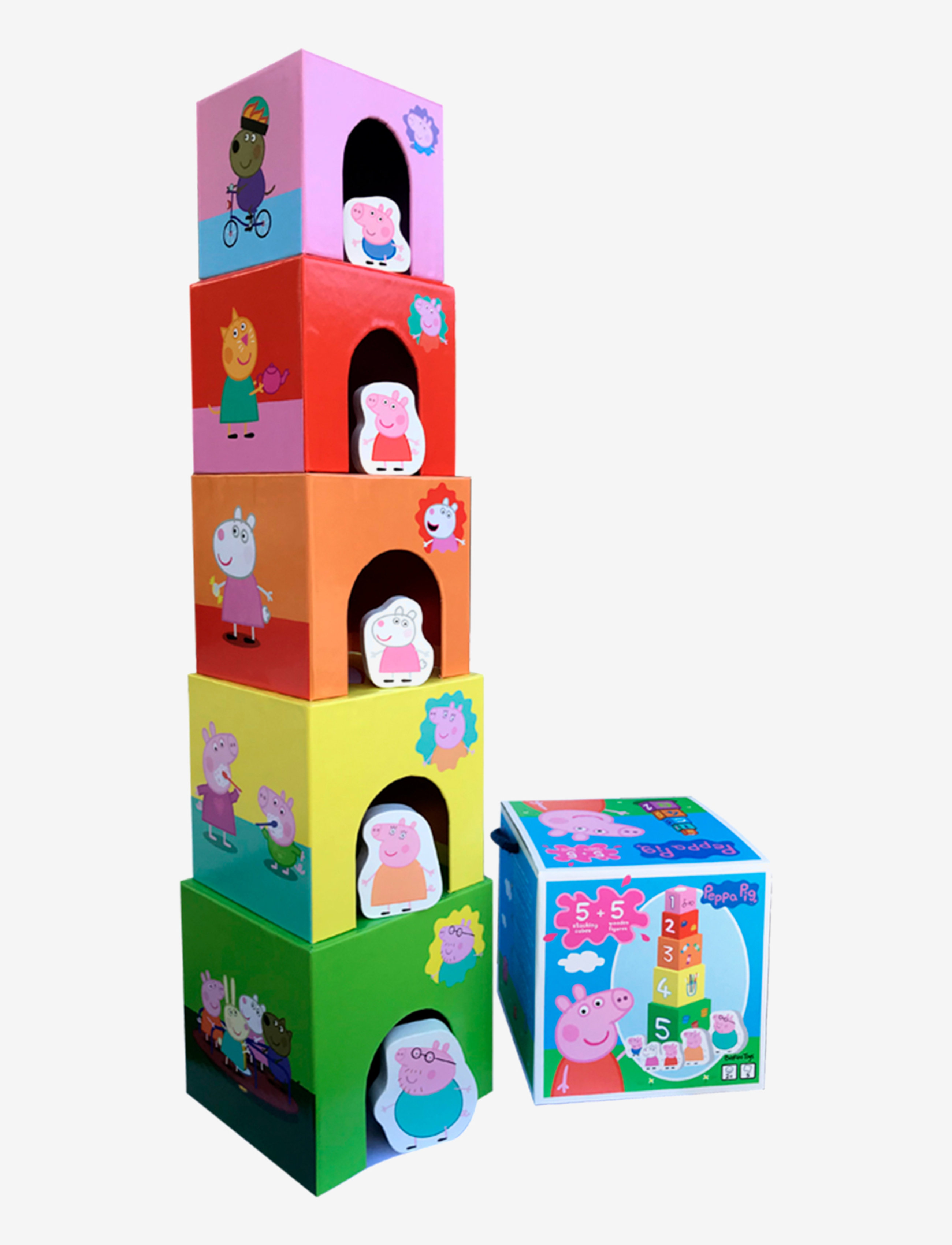 Peppa Pig - Peppa Pig stacking cubes w wooden figurines - multiple color - 1